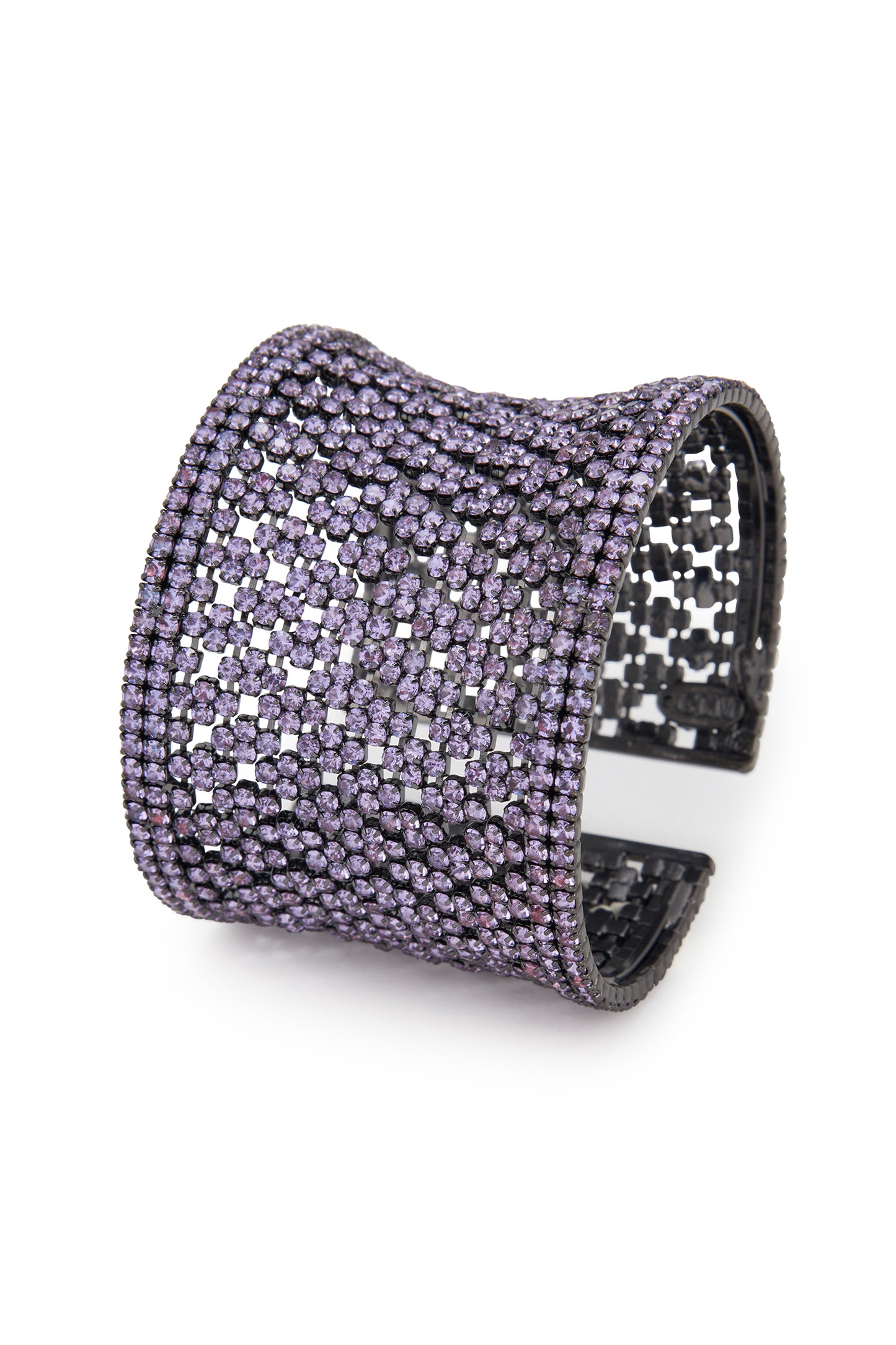 MELUSINA BIJOUX Bracciale Semirigido con Strass Lilla