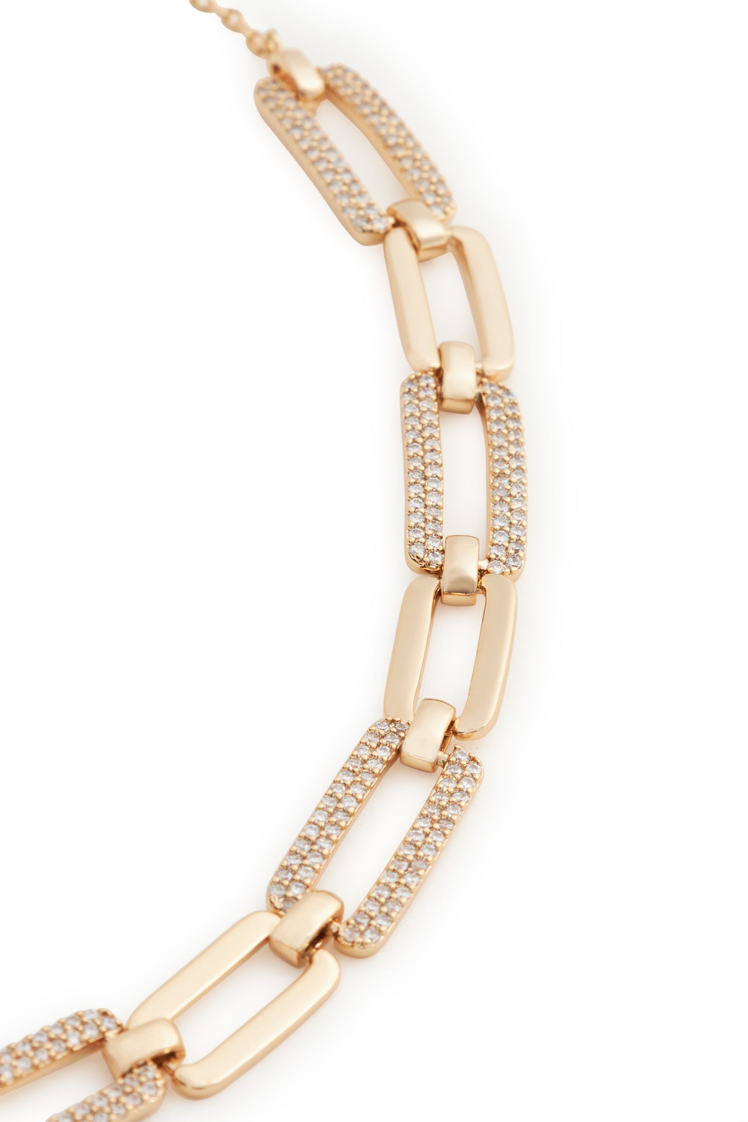 MELUSINA BIJOUX Gold Chain Necklace with Zircons