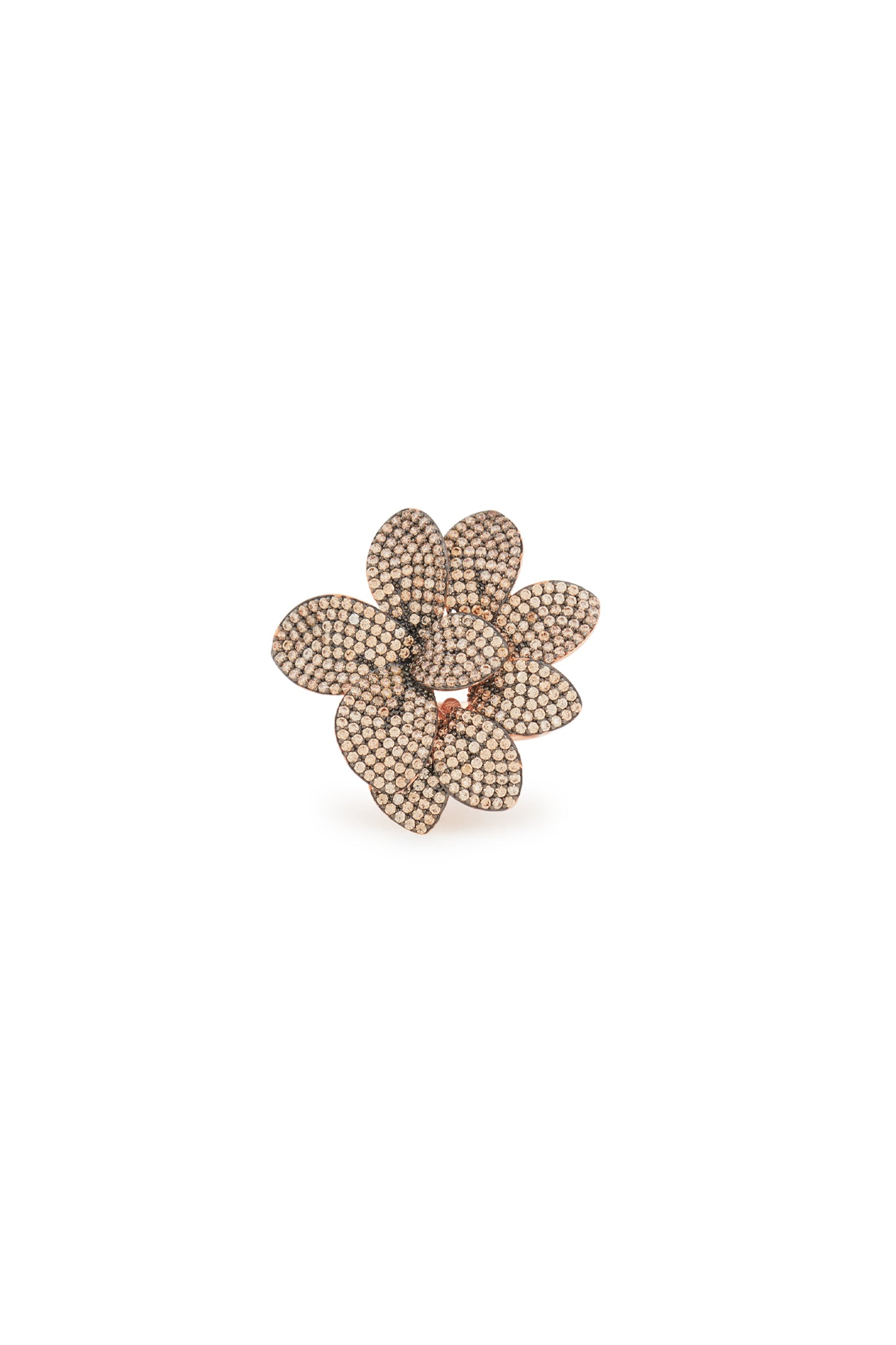 MELUSINA BIJOUX Anello Fiore Champagne