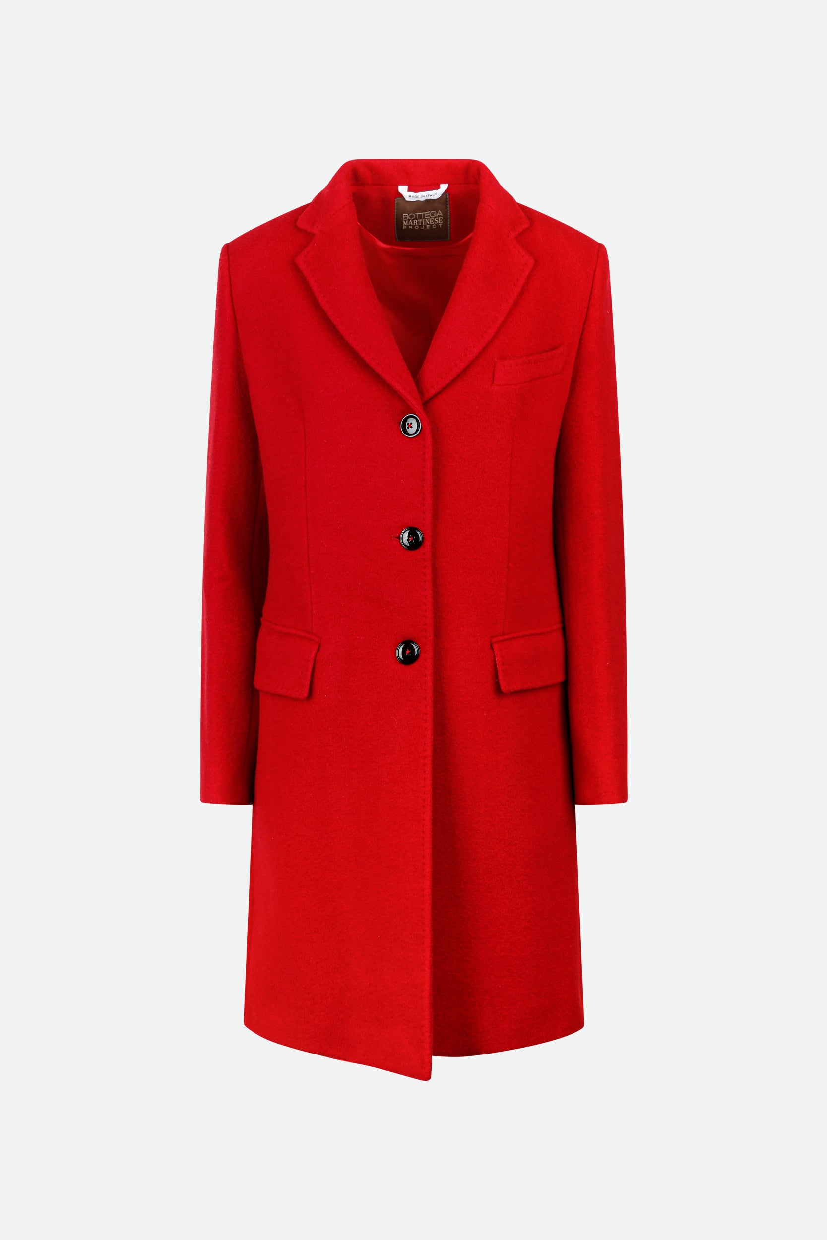 Bottega Martinese Cappotto Rosso Monopetto