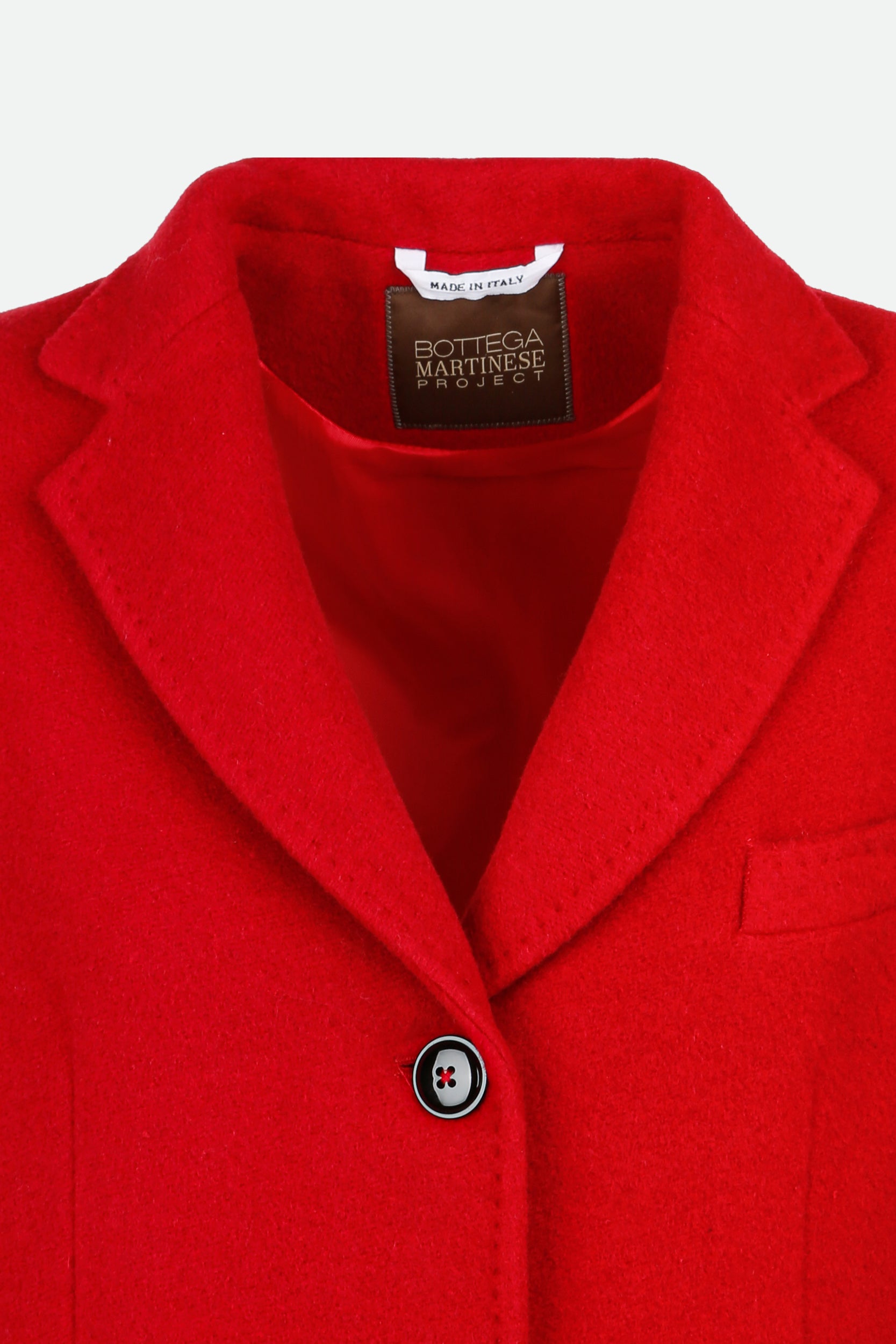 Bottega Martinese Cappotto Rosso Monopetto