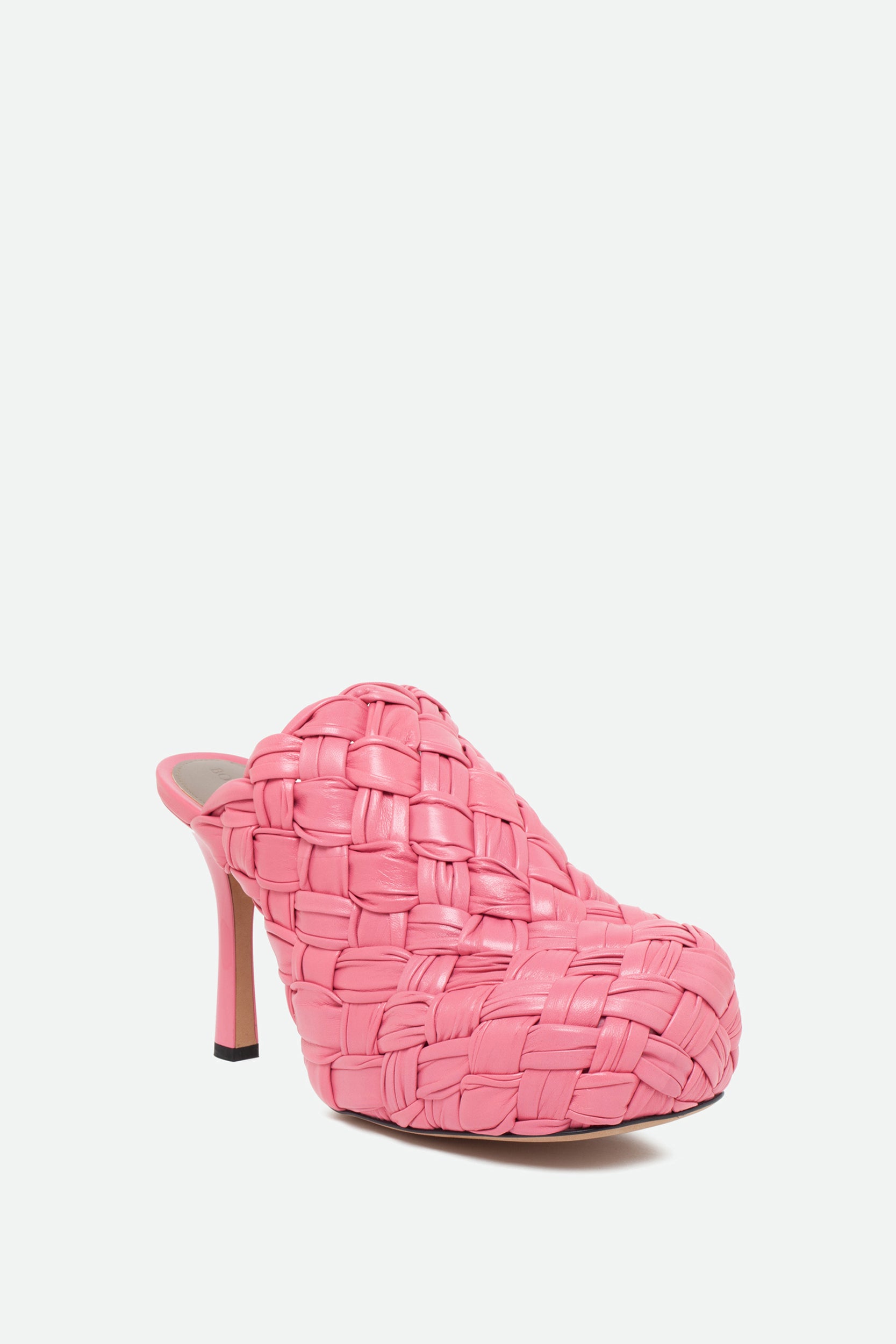 Bottega Veneta Pink Heel Sabot