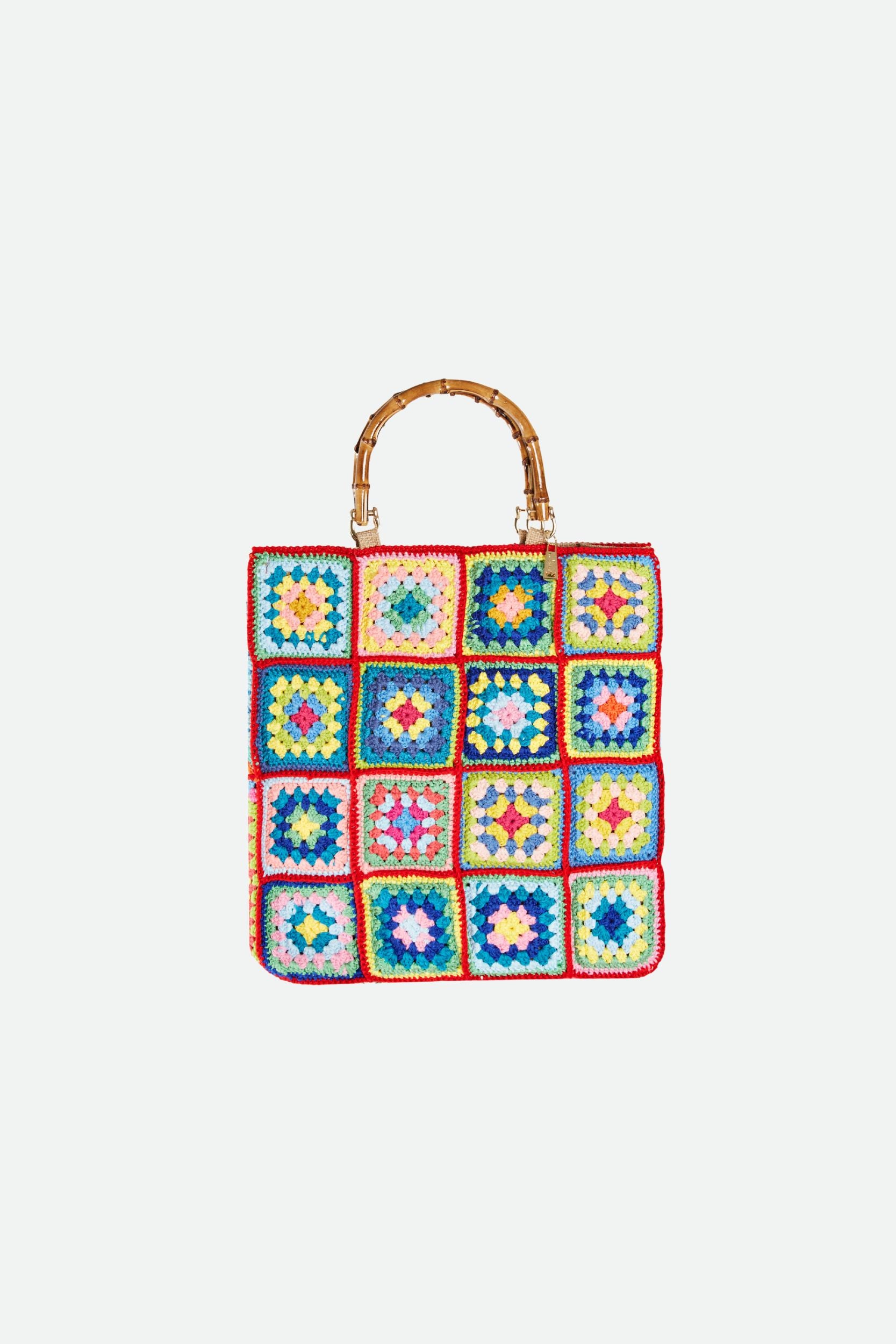 La Milanesa Borsa Crochet Rossa Media