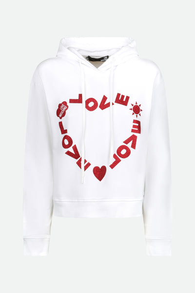 Love Moschino Felpa Bianca Loverlock