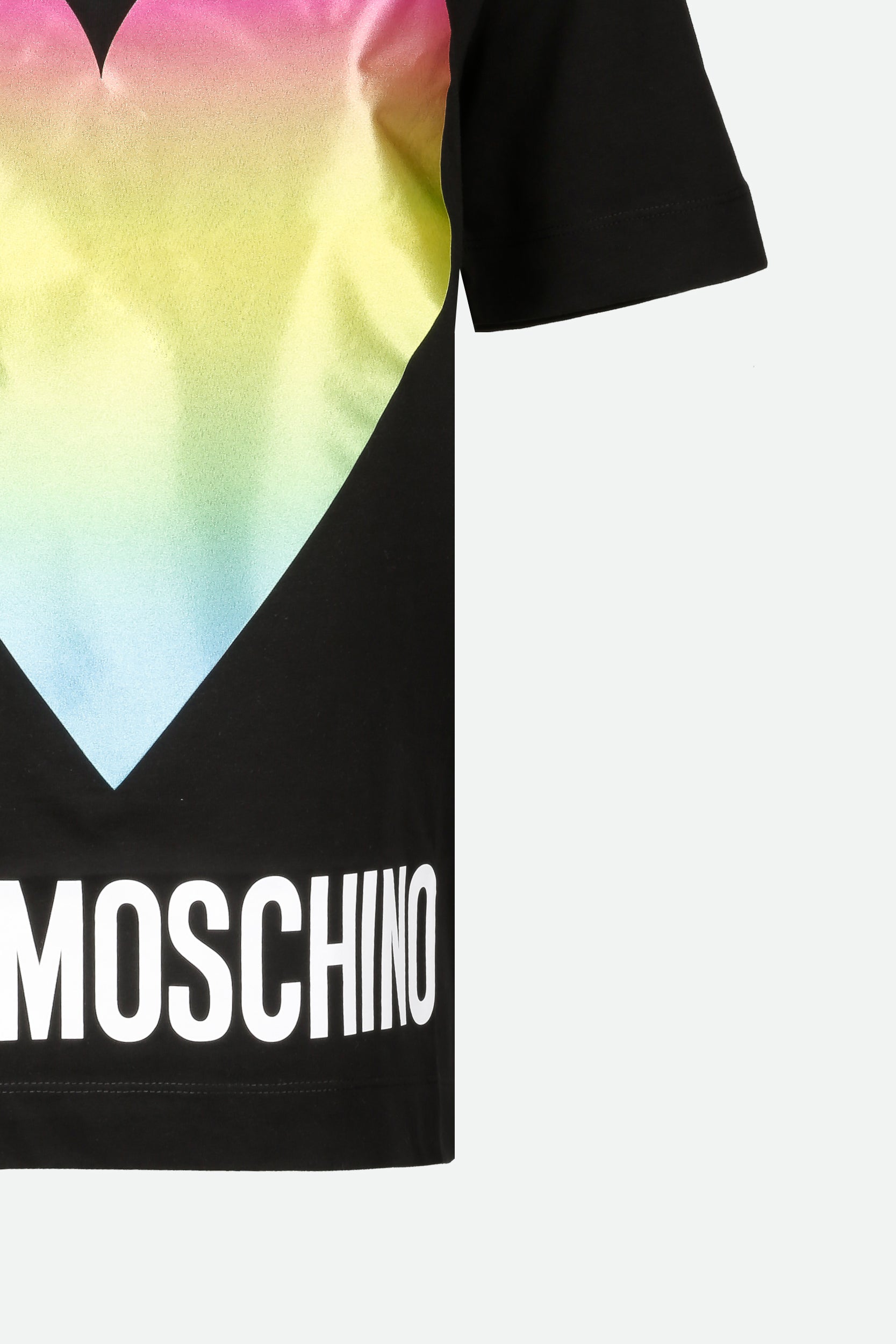Love Moschino T-Shirt Nera con Stampa