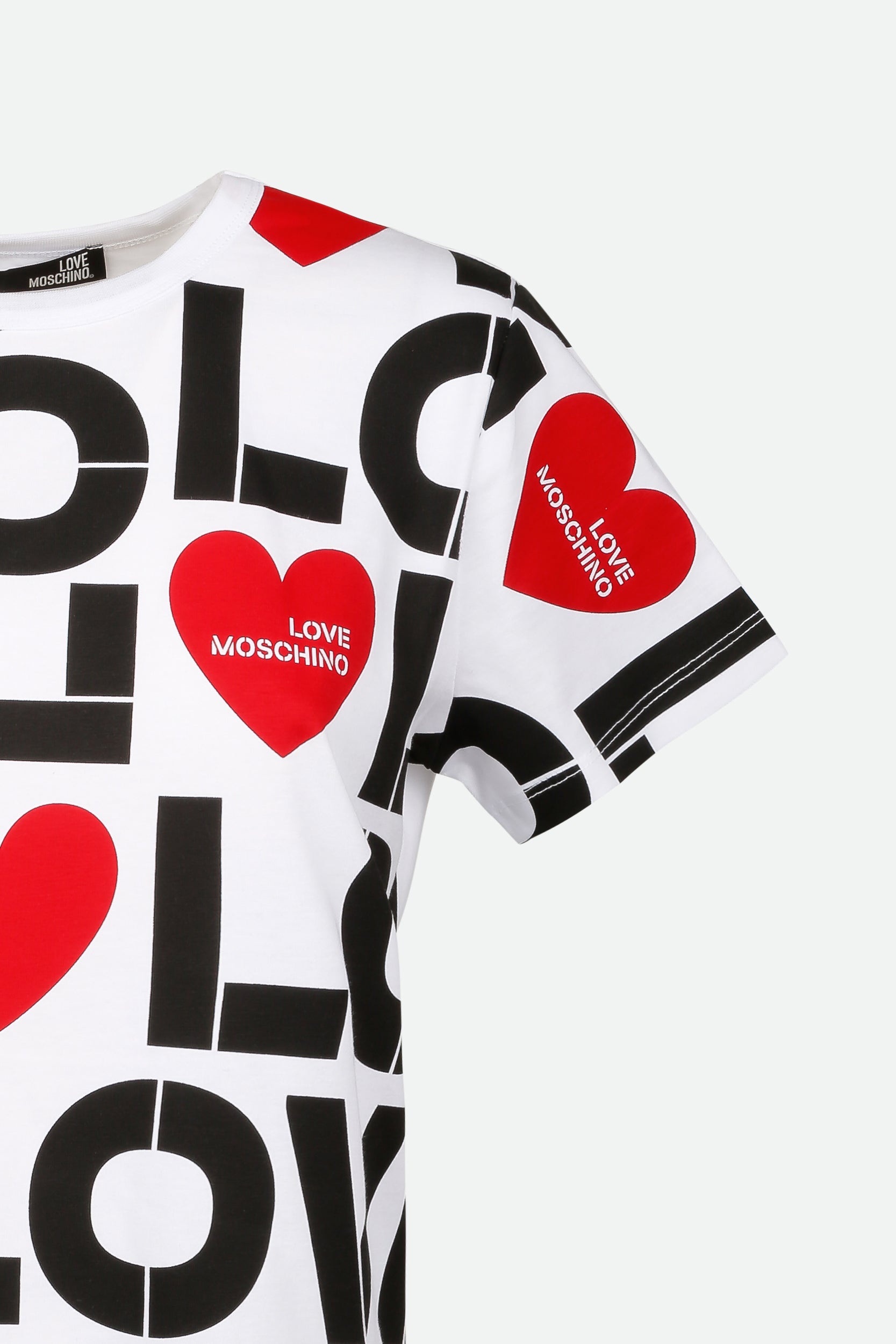 Love Moschino T-Shirt Bianca con Stampa