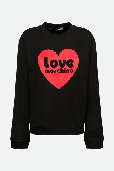 Felpa nera moschino sale
