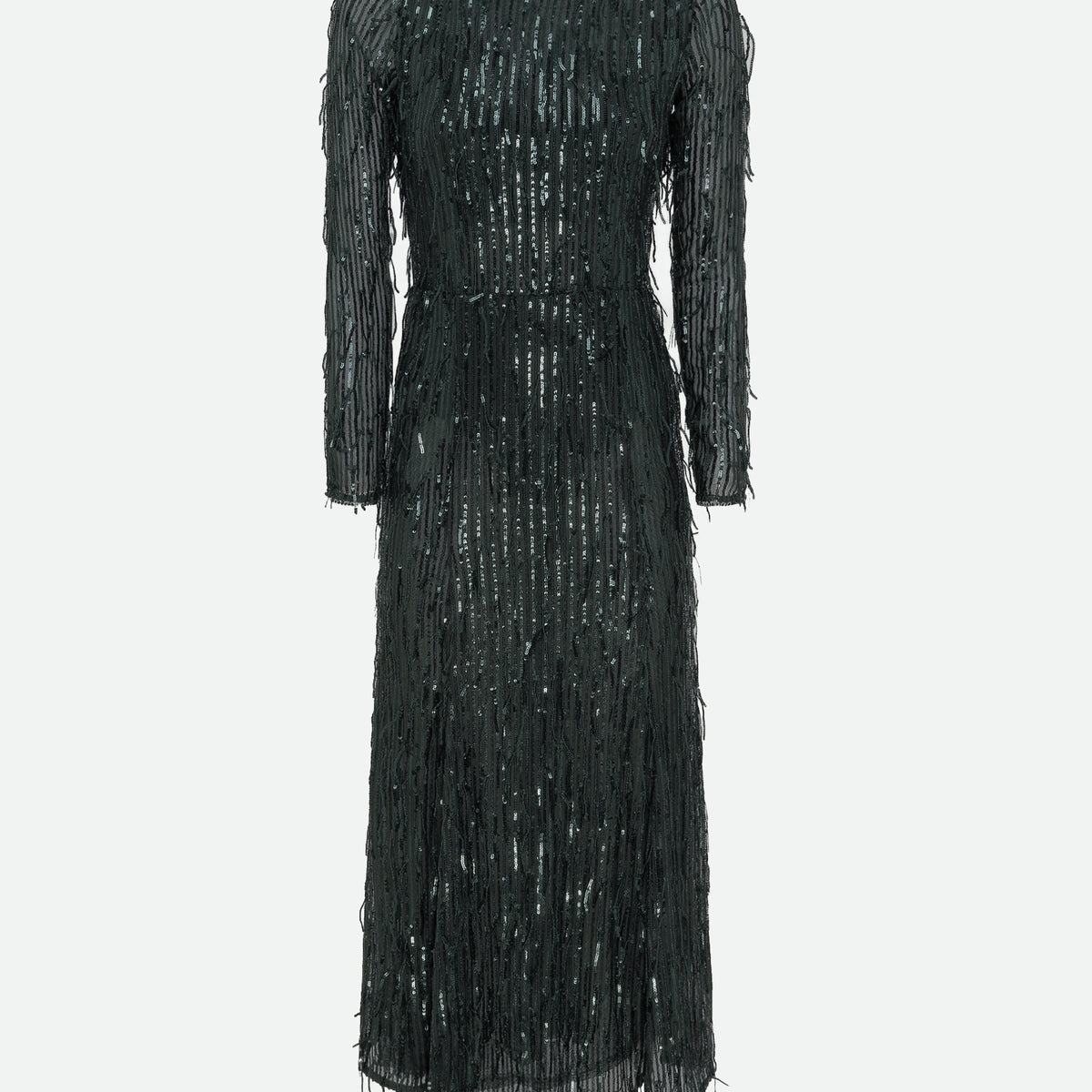 GUESS Elodie Sequin Fringe Dress - Green