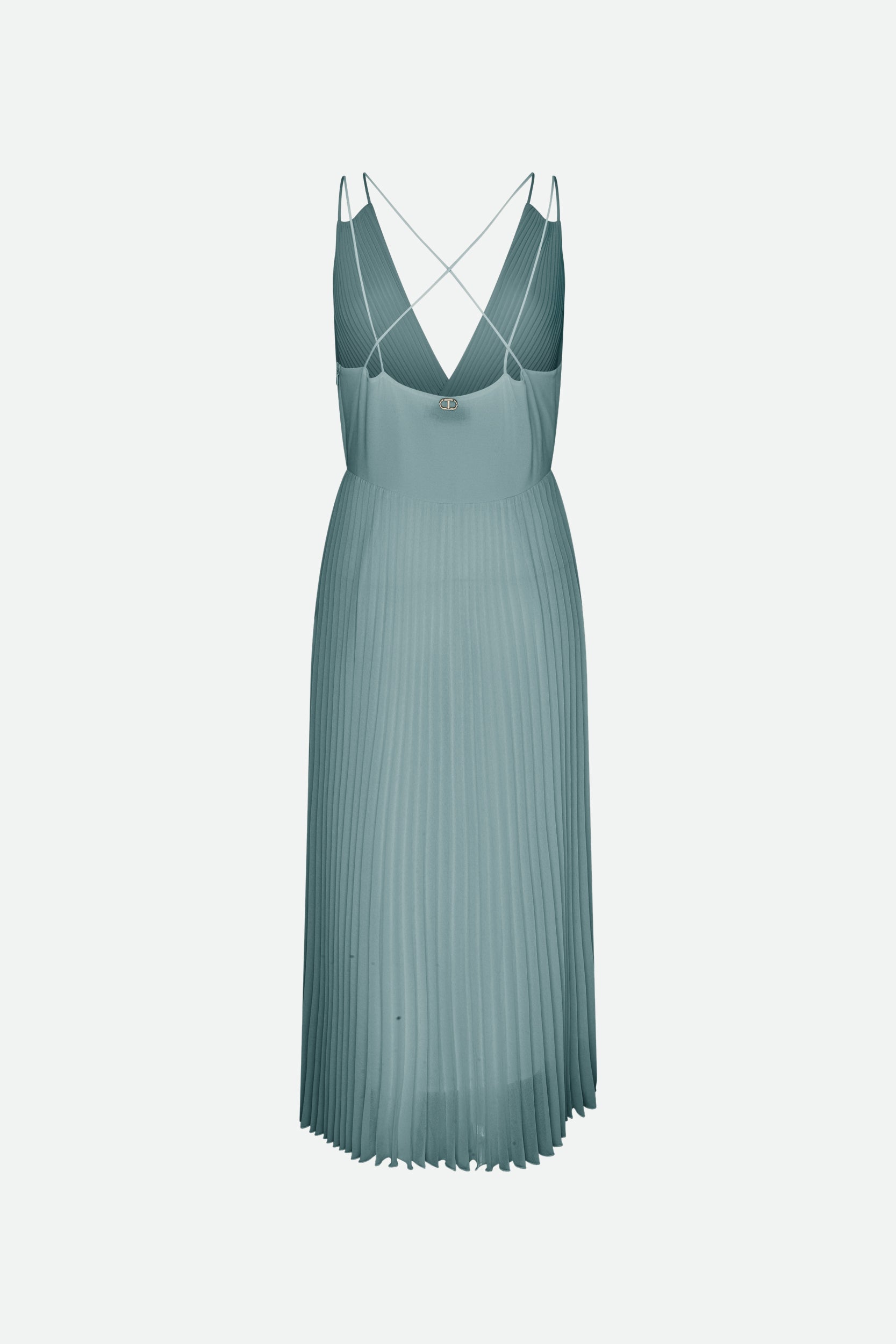 Twinset Abito Midi Celeste