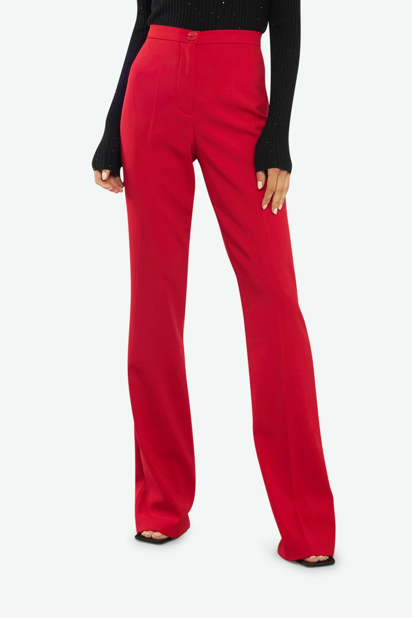 Patrizia Pepe Red High Waist Trousers