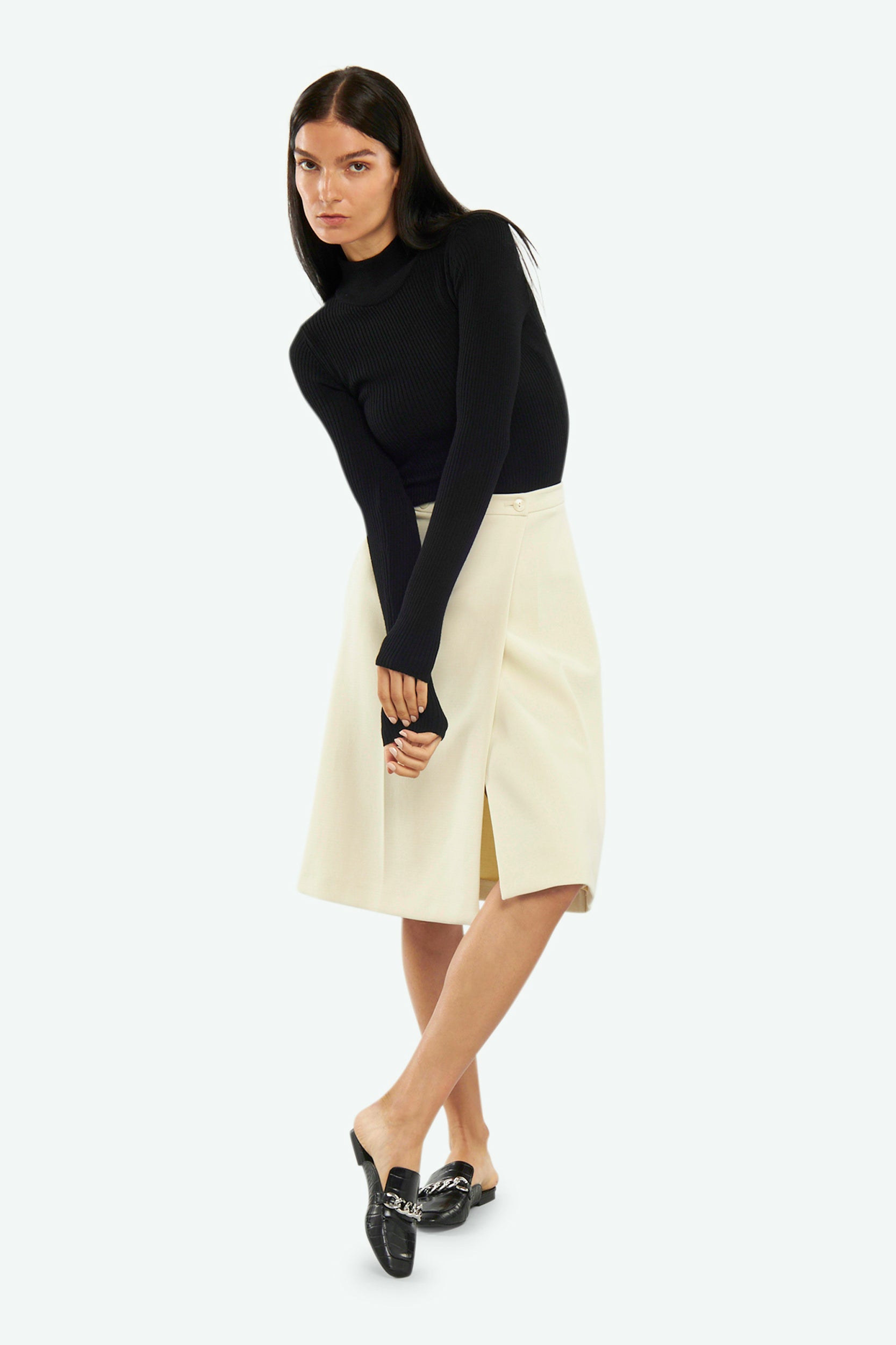 Patrizia Pepe Buttery Beige Skirt