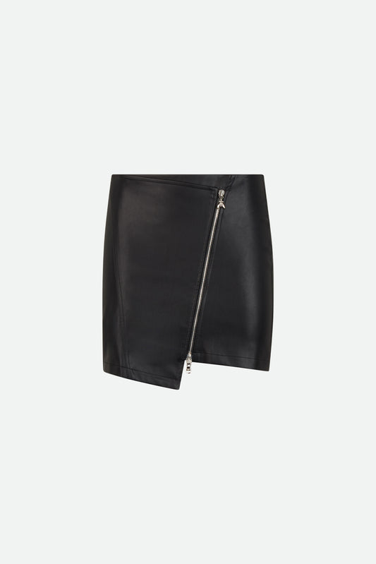 Patrizia Pepe Black Faux Leather Mini Skirt