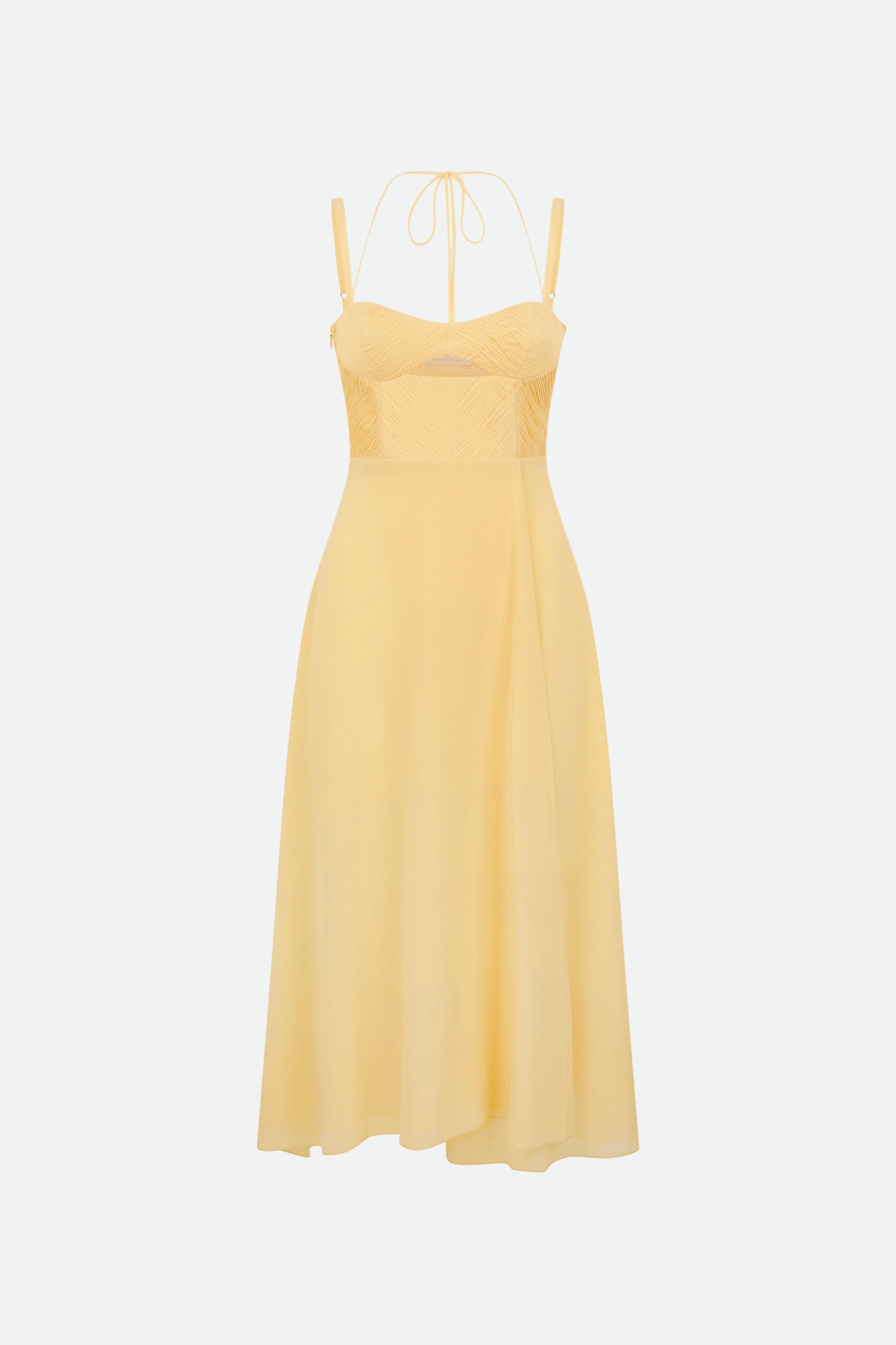 Patrizia Pepe Yellow Midi Dress