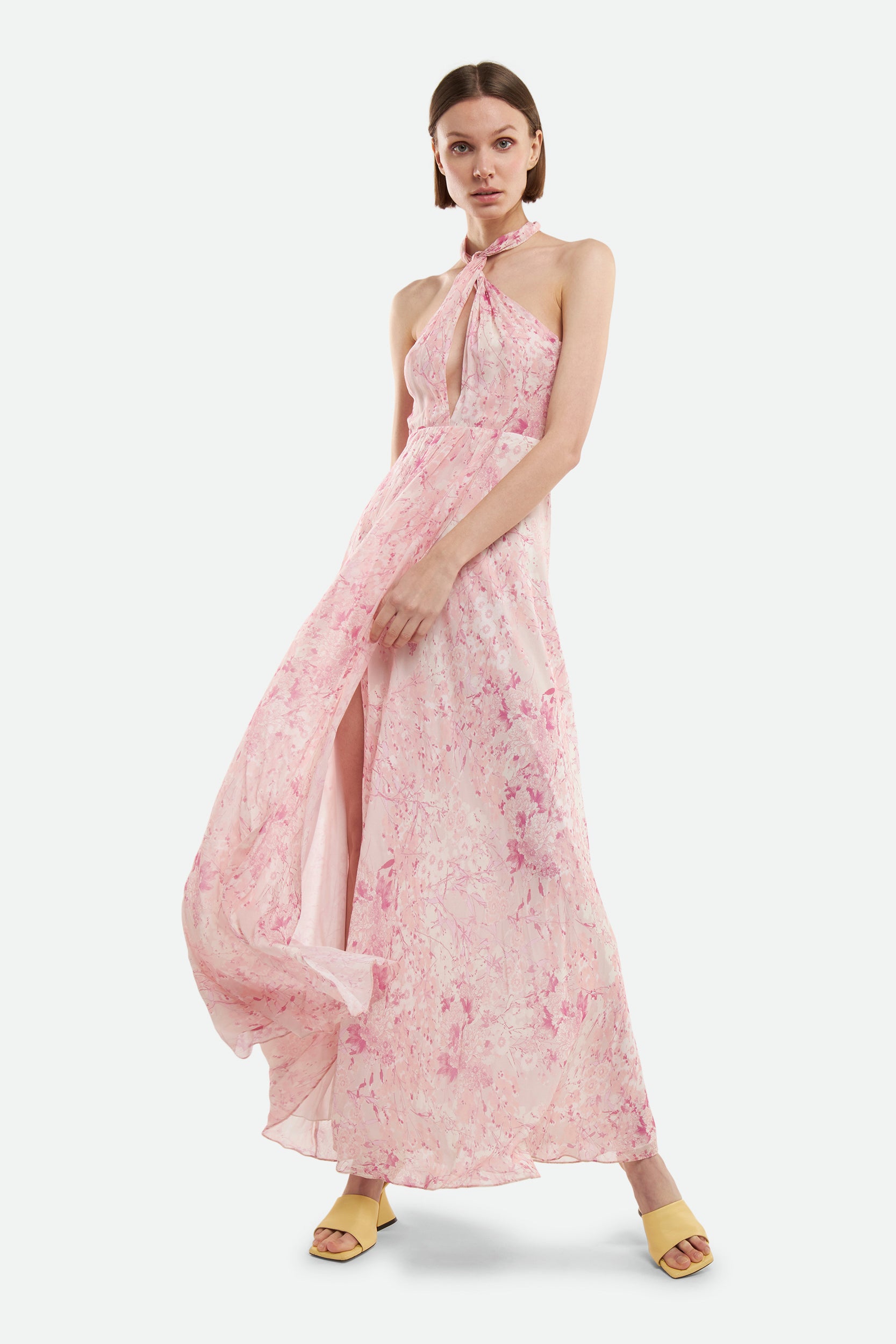 Patrizia Pepe Long Pink Dress