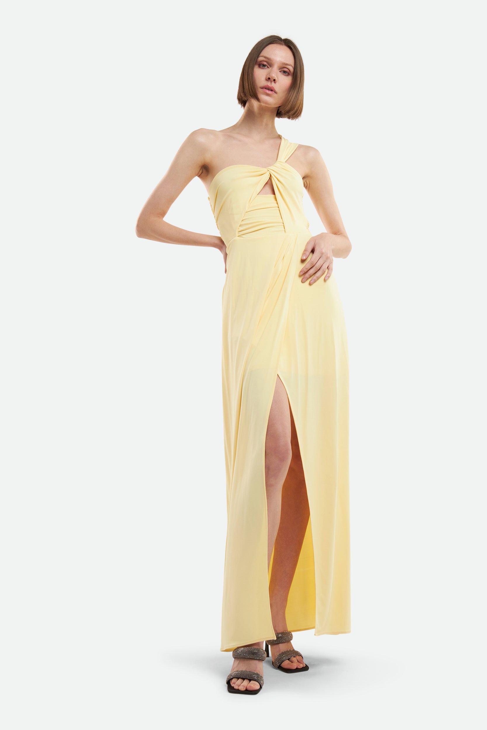 Patrizia Pepe Long Yellow Dress