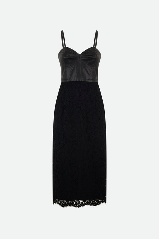 Twinset Abito Tubino Nero Macramé