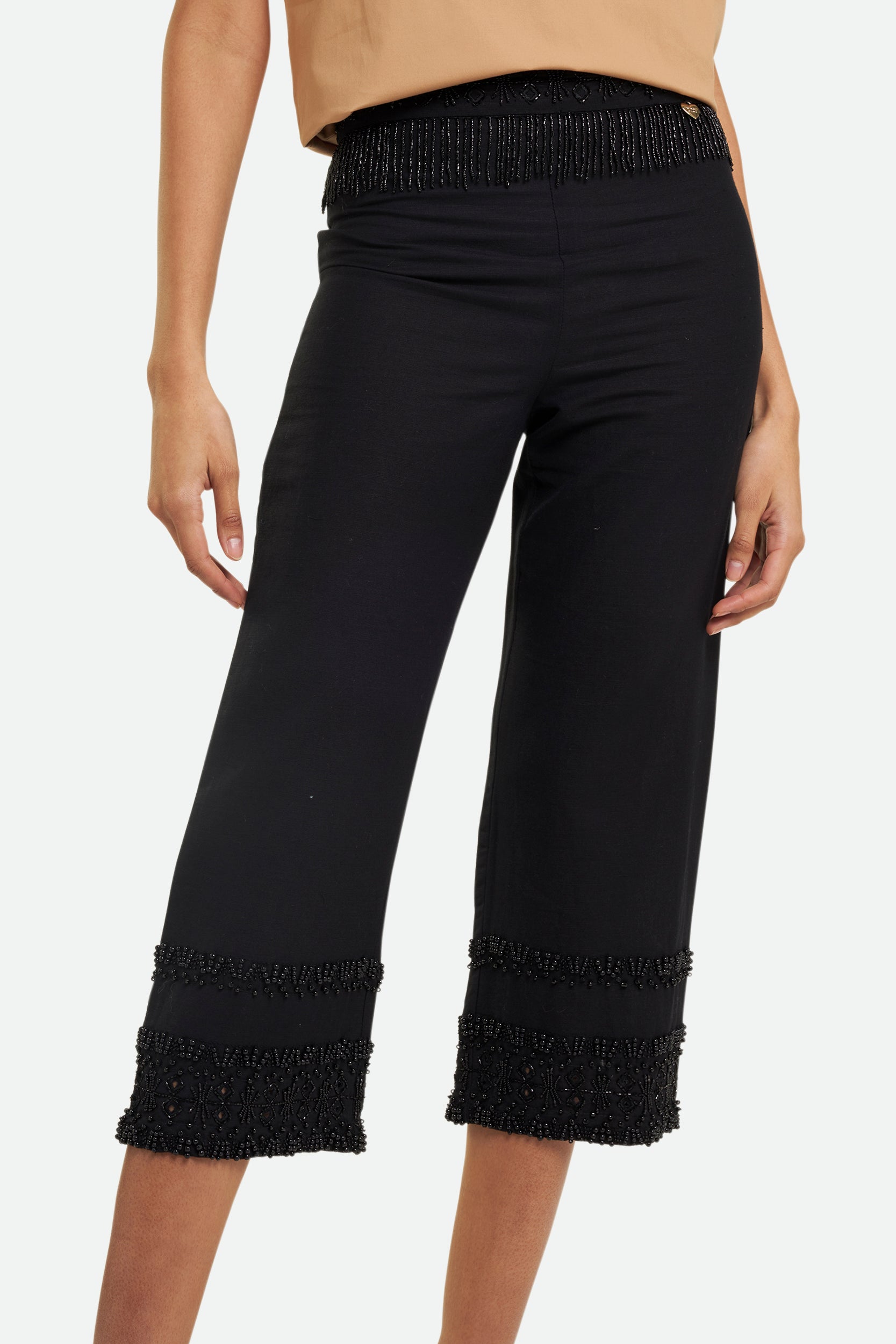 Twinset Black Cropped Trousers