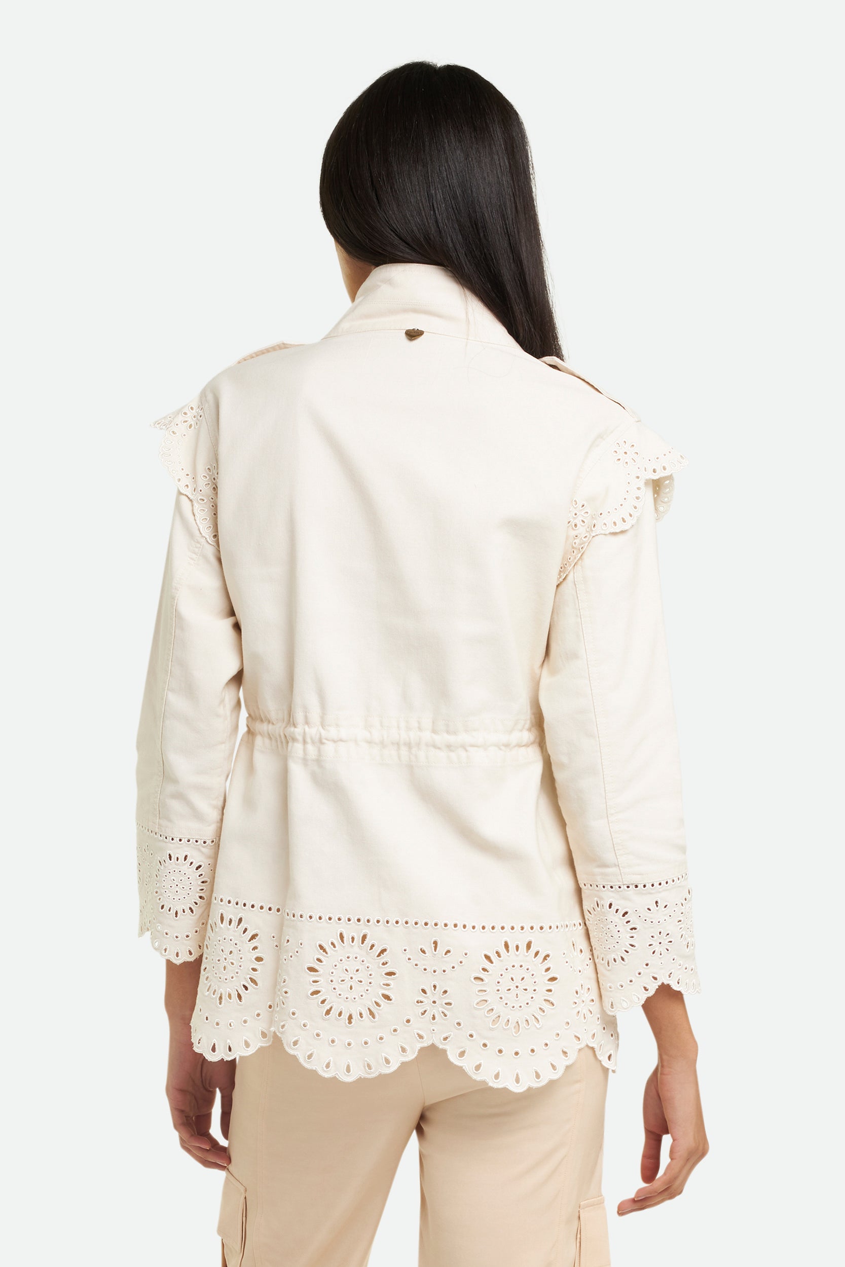 Twinset Giacca in Canvas Bianca