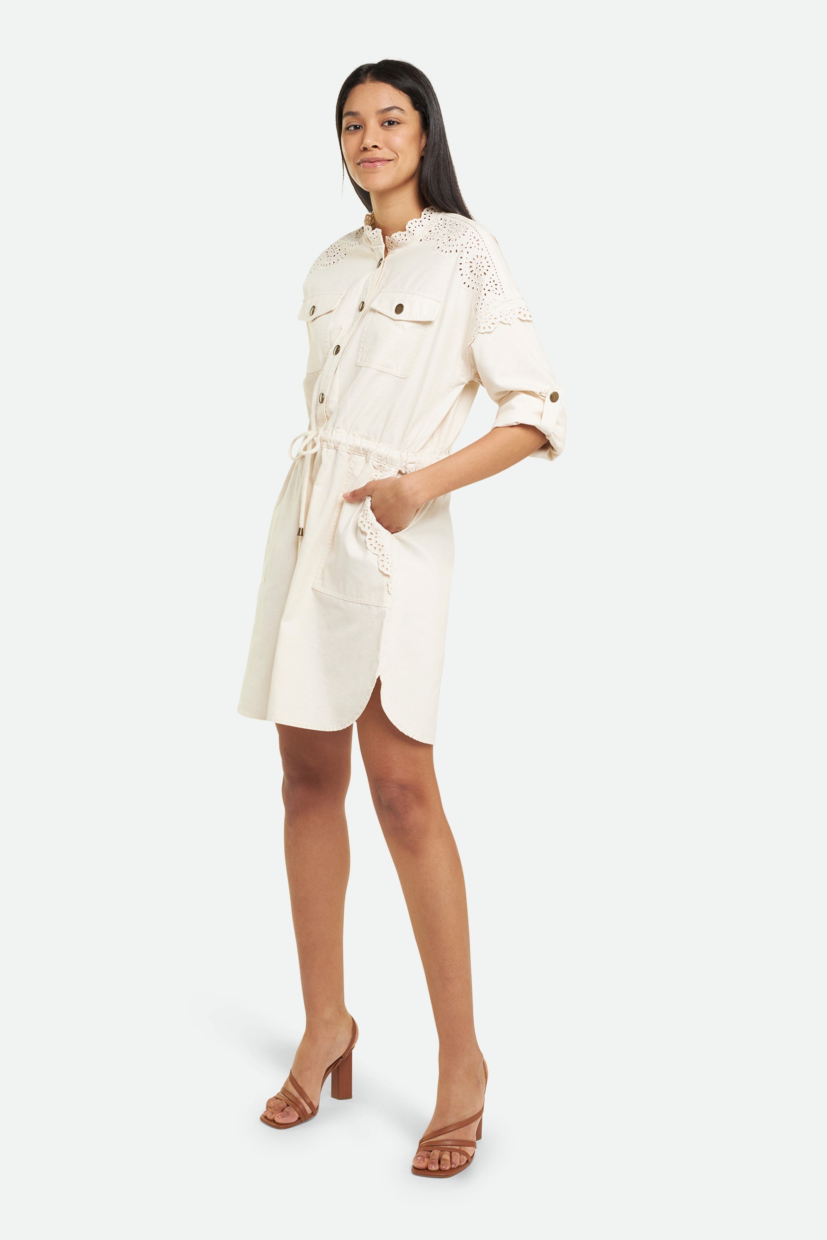 Twinset White Canvas Dress