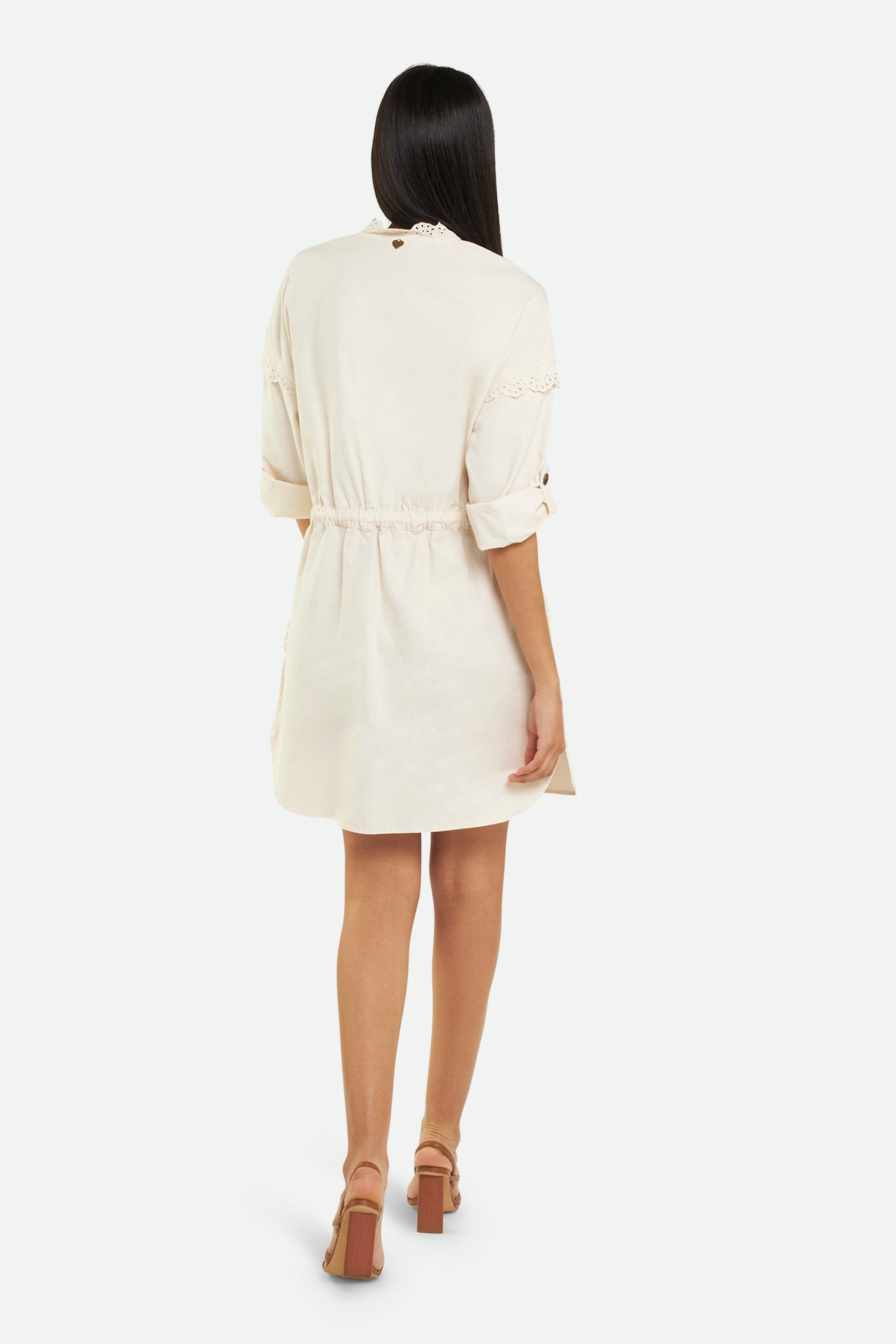 Twinset Abito in Canvas Bianco