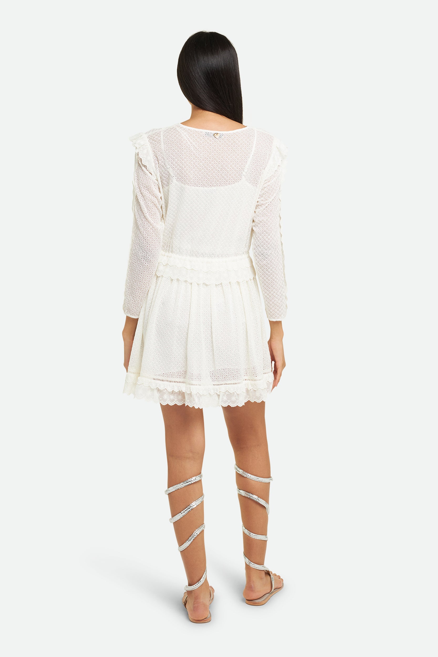 Twinset White Embroidered Dress