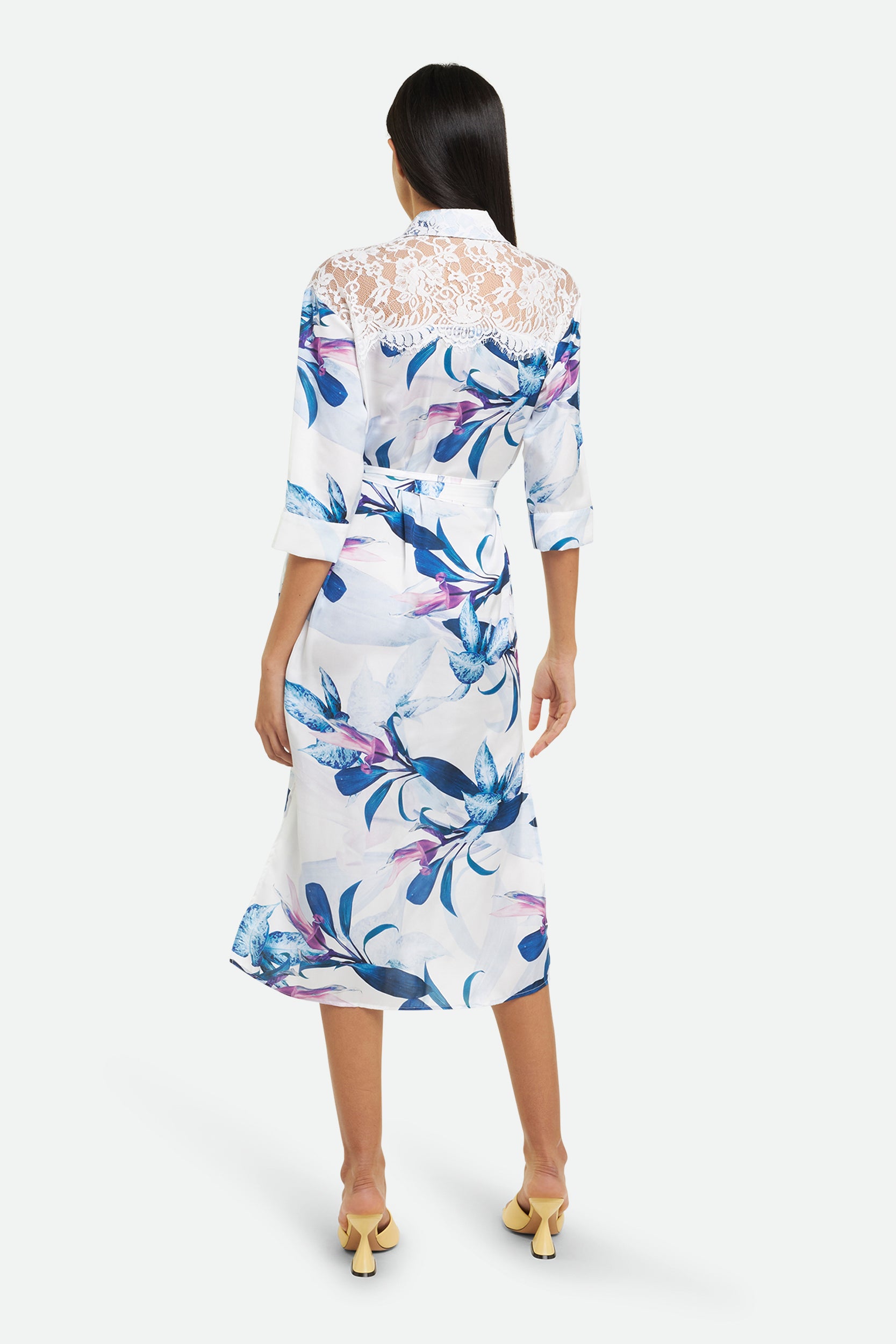 Twinset Floral Midi Shirt Dress