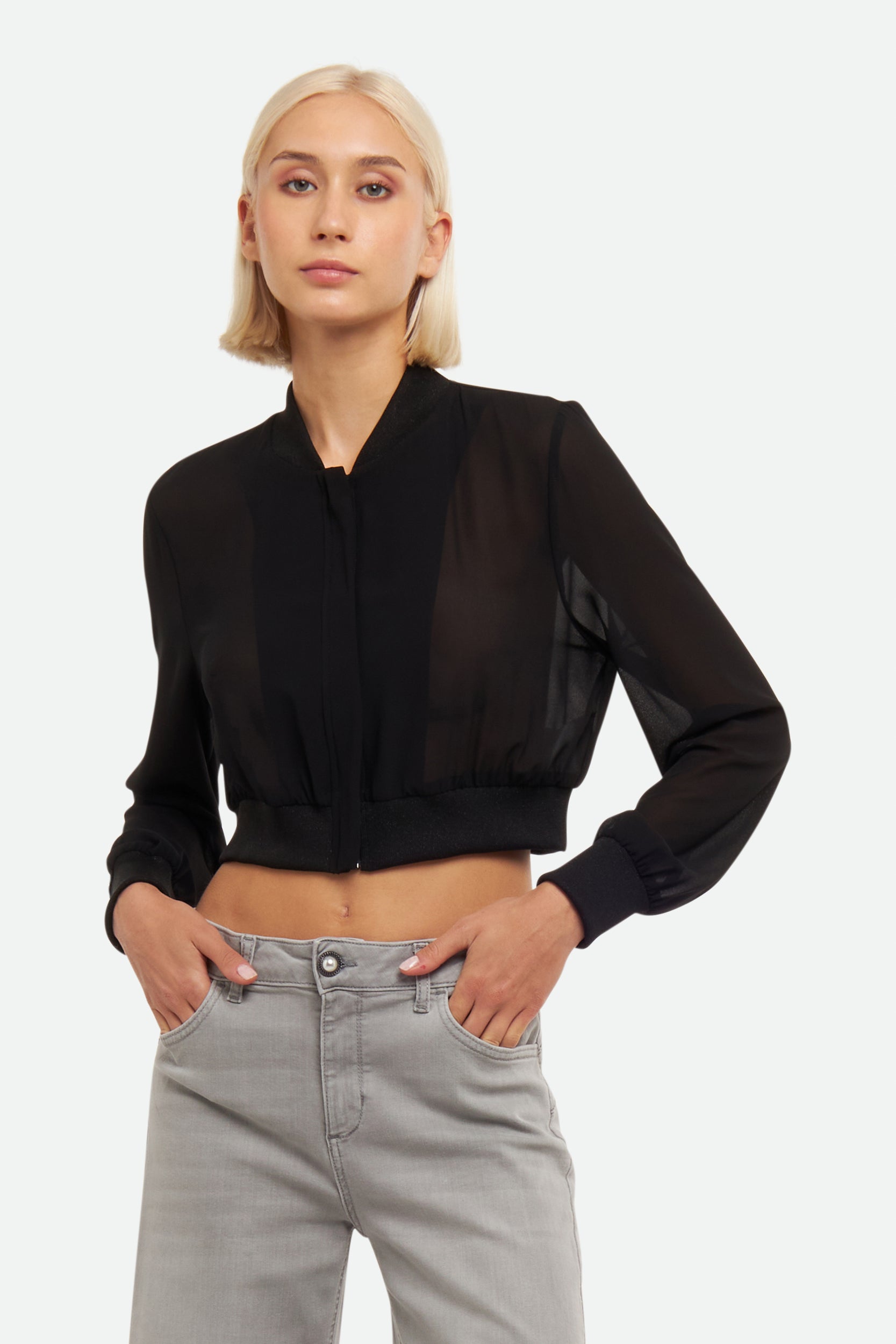 Liu Jo Black Transparent Sweatshirt