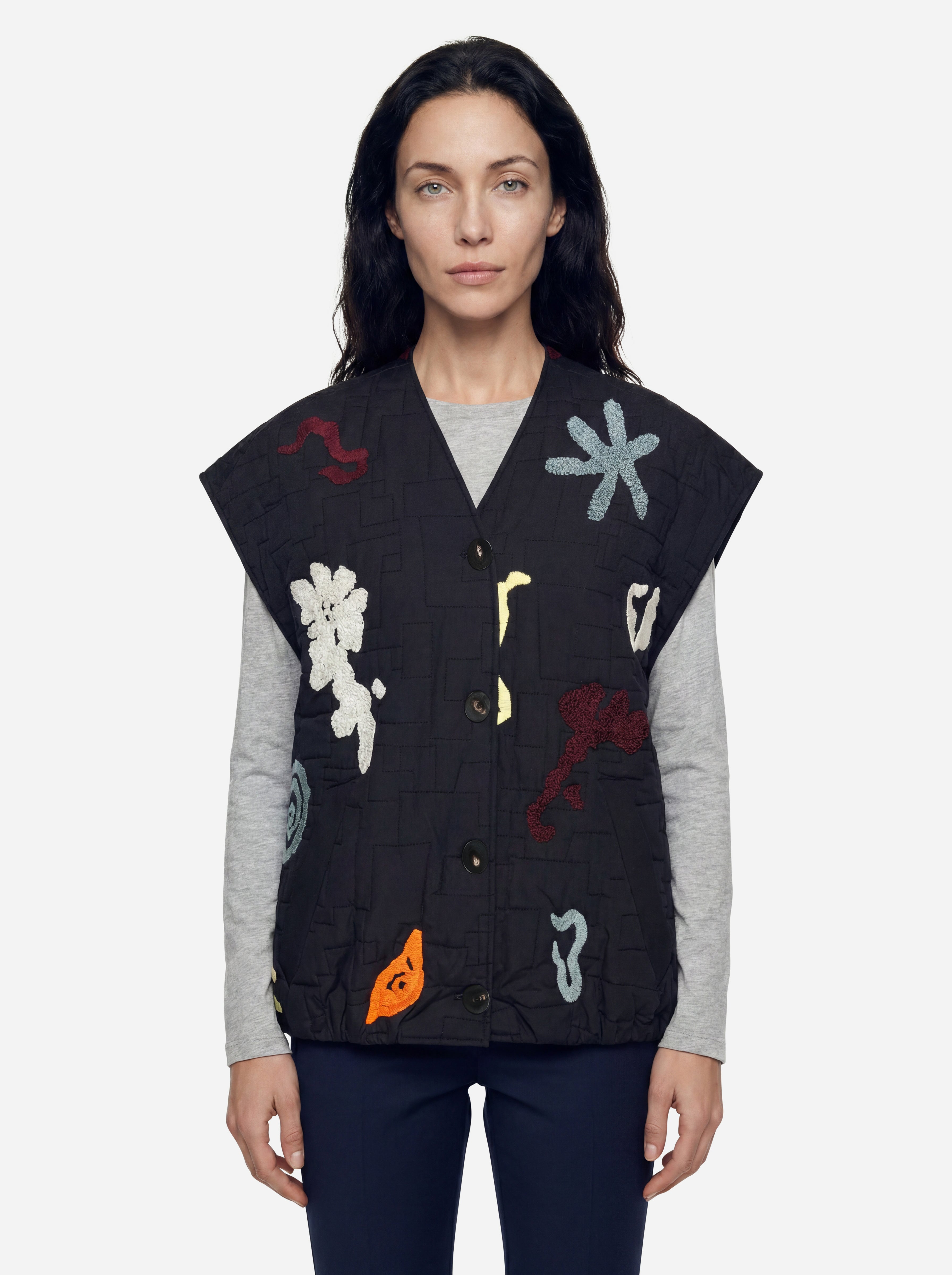 Alysi Black Sleeveless Down Jacket
