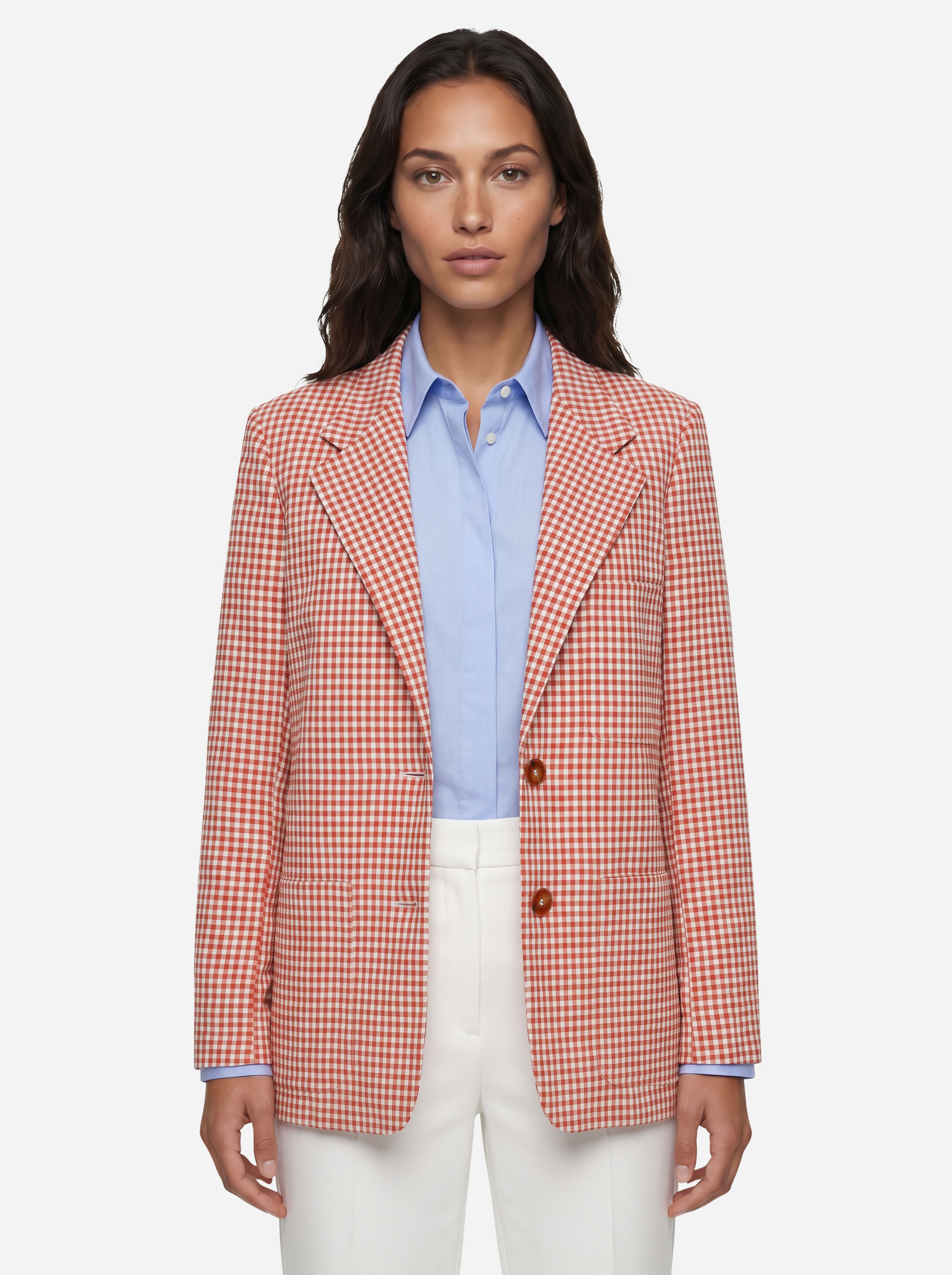 Alysi Blazer Brick Check