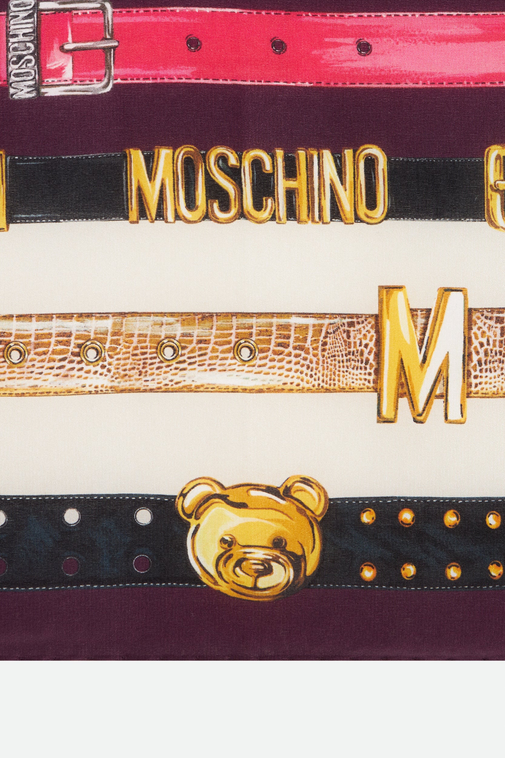 Moschino Multicolor Silk Clutch Bag