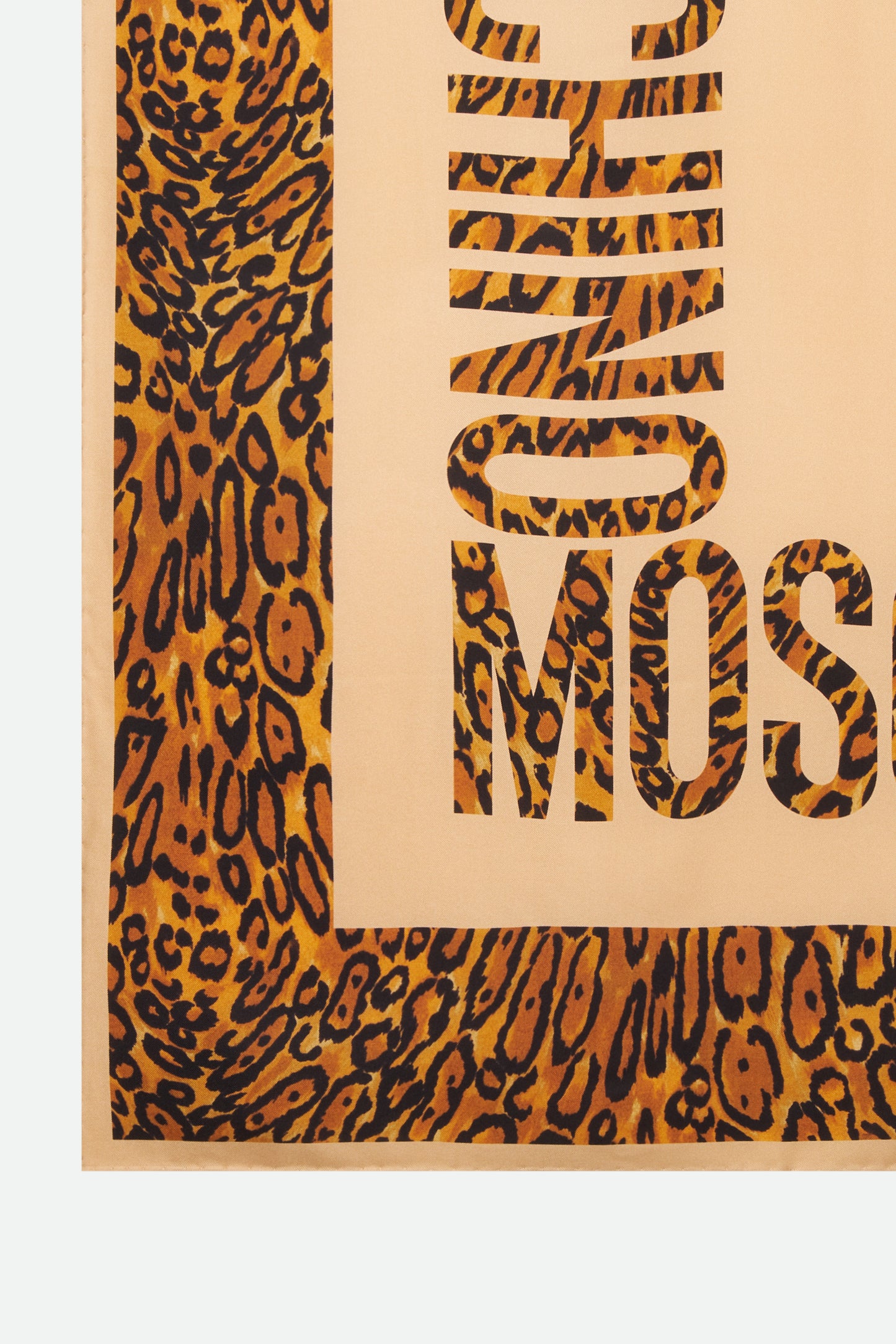 Moschino Leopard Silk Clutch Bag