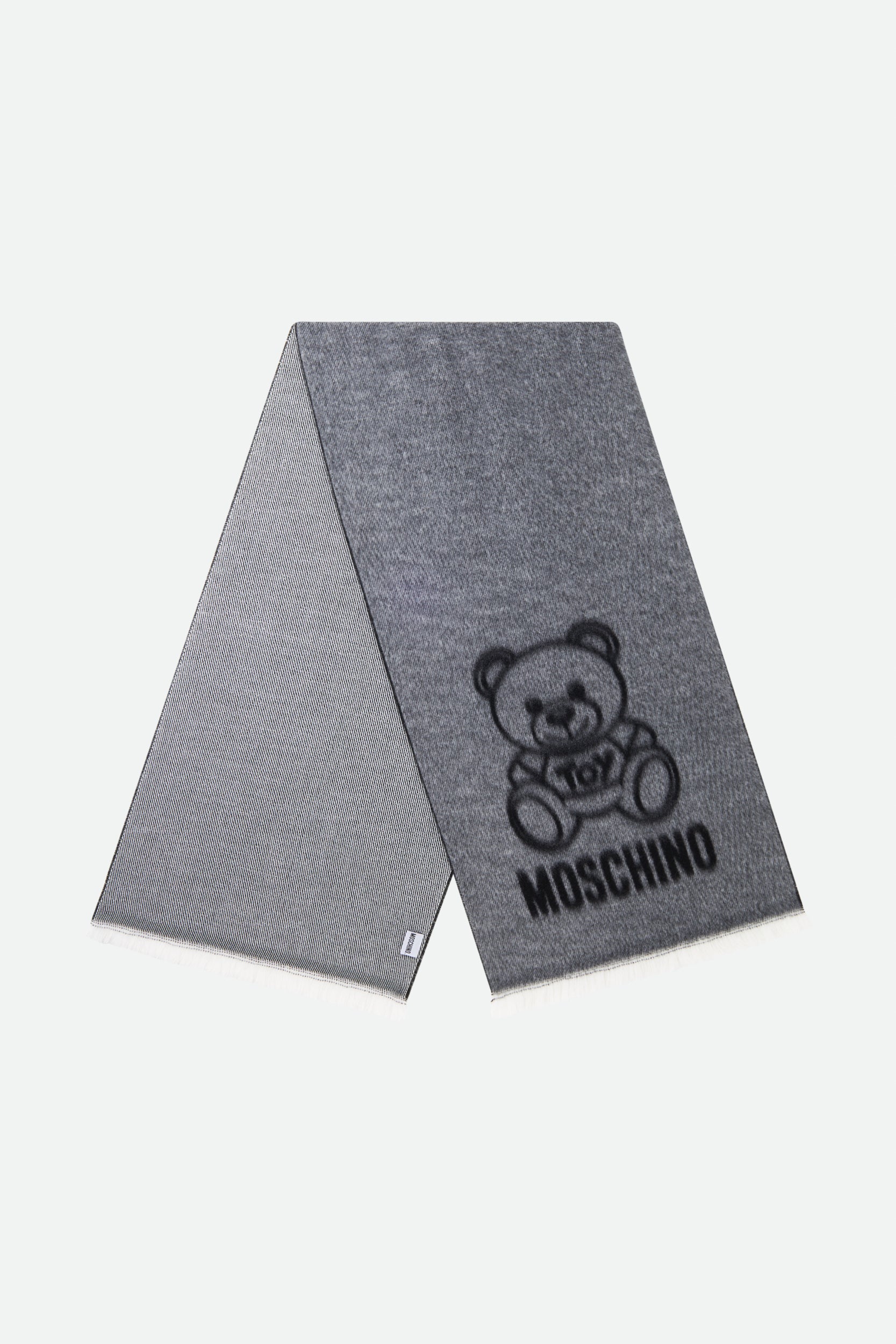 Moschino Gray Wool Scarf