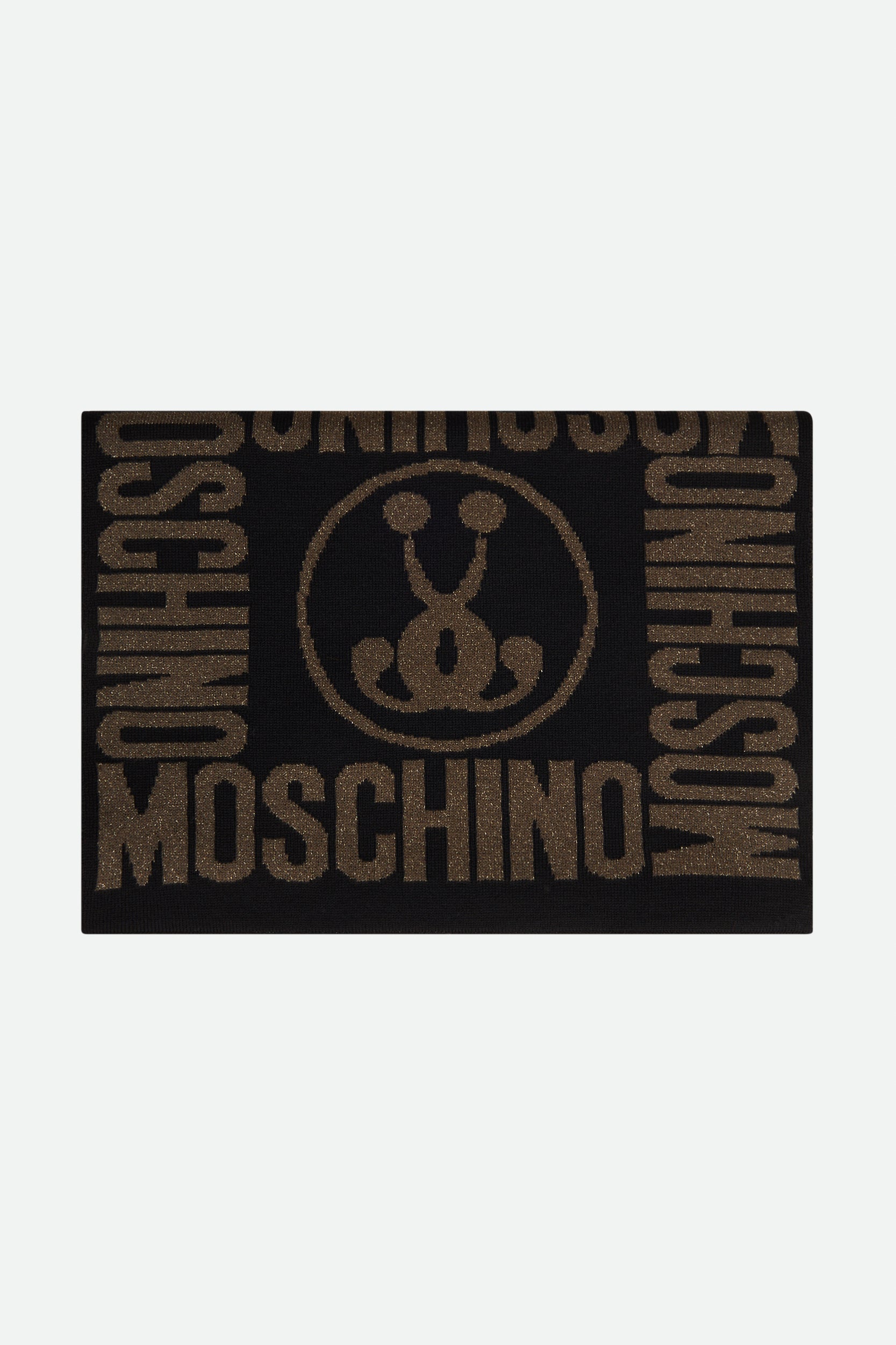 Moschino Black Logo Scarf