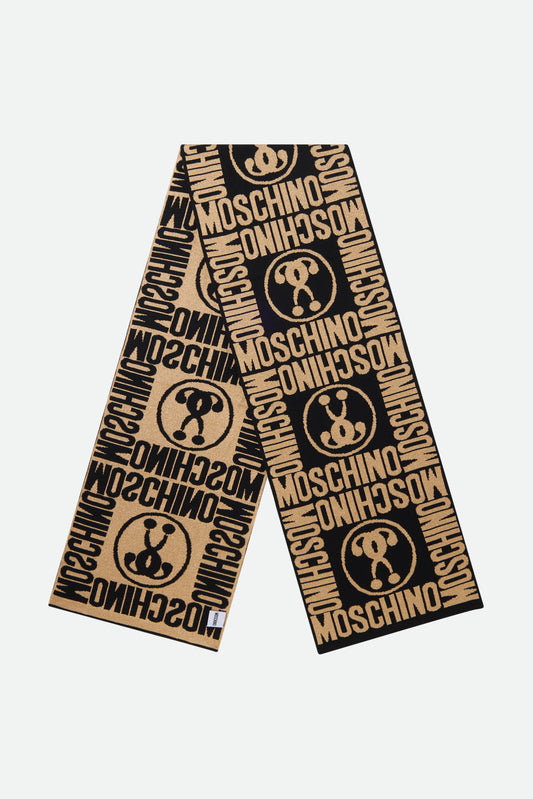 Moschino Sciarpa Logo Nera
