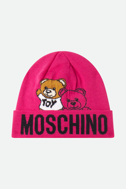 Moschino Cappello in Lana Fucsia