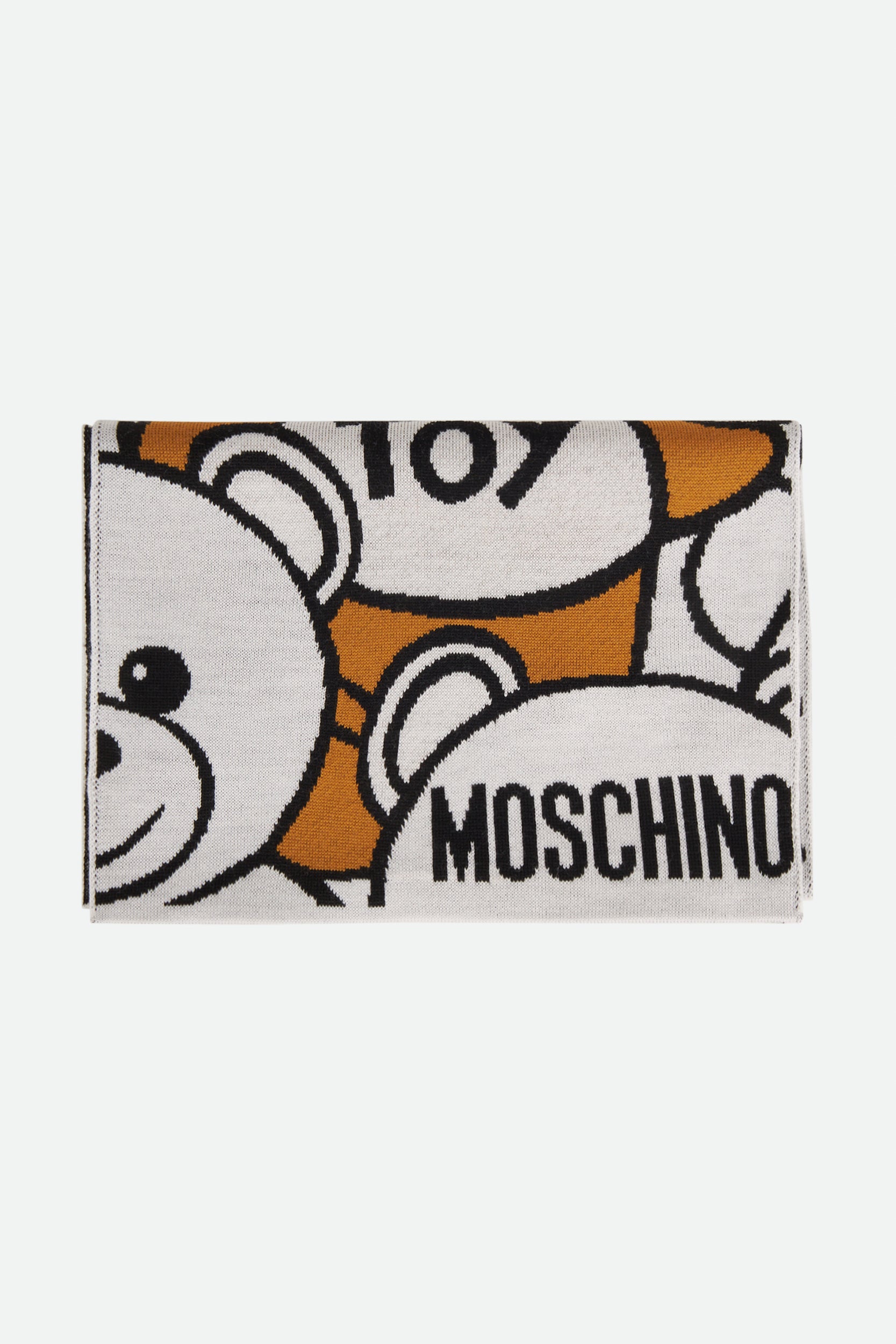 Moschino White Wool Scarf