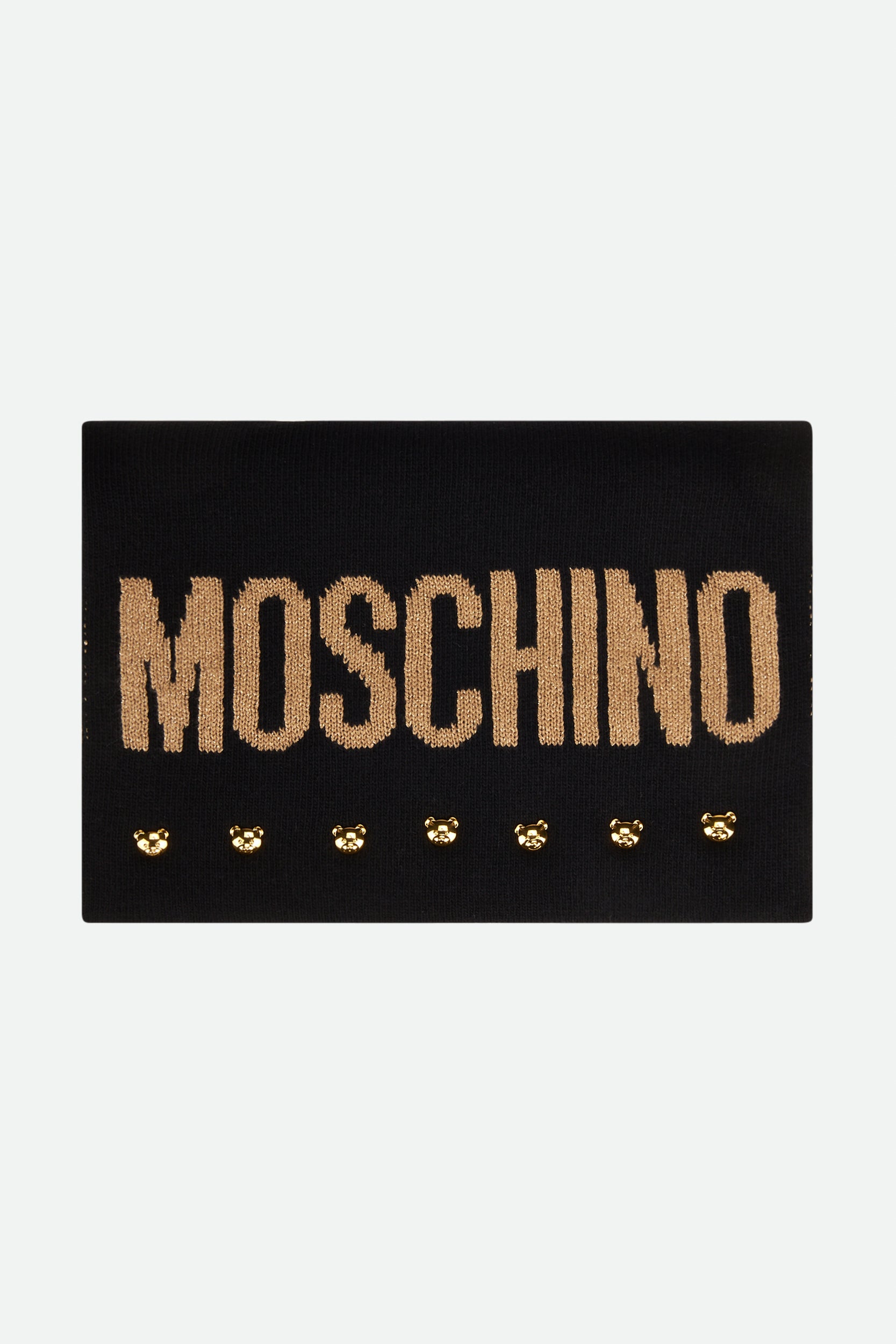 Moschino Black Wool Scarf