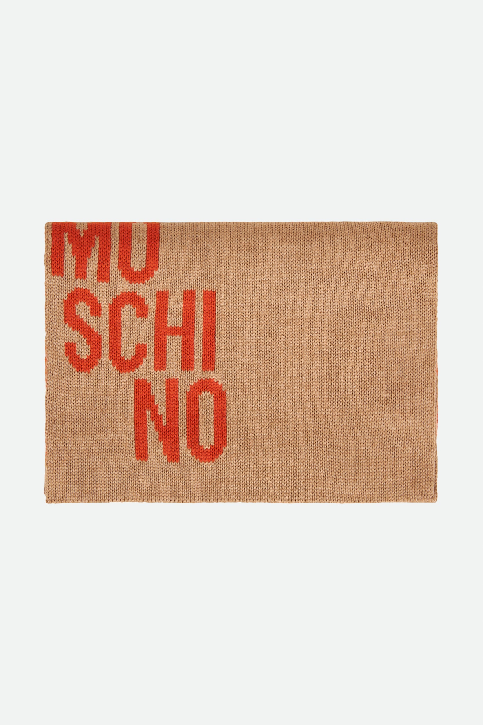 Moschino Beige Scarf with Logo