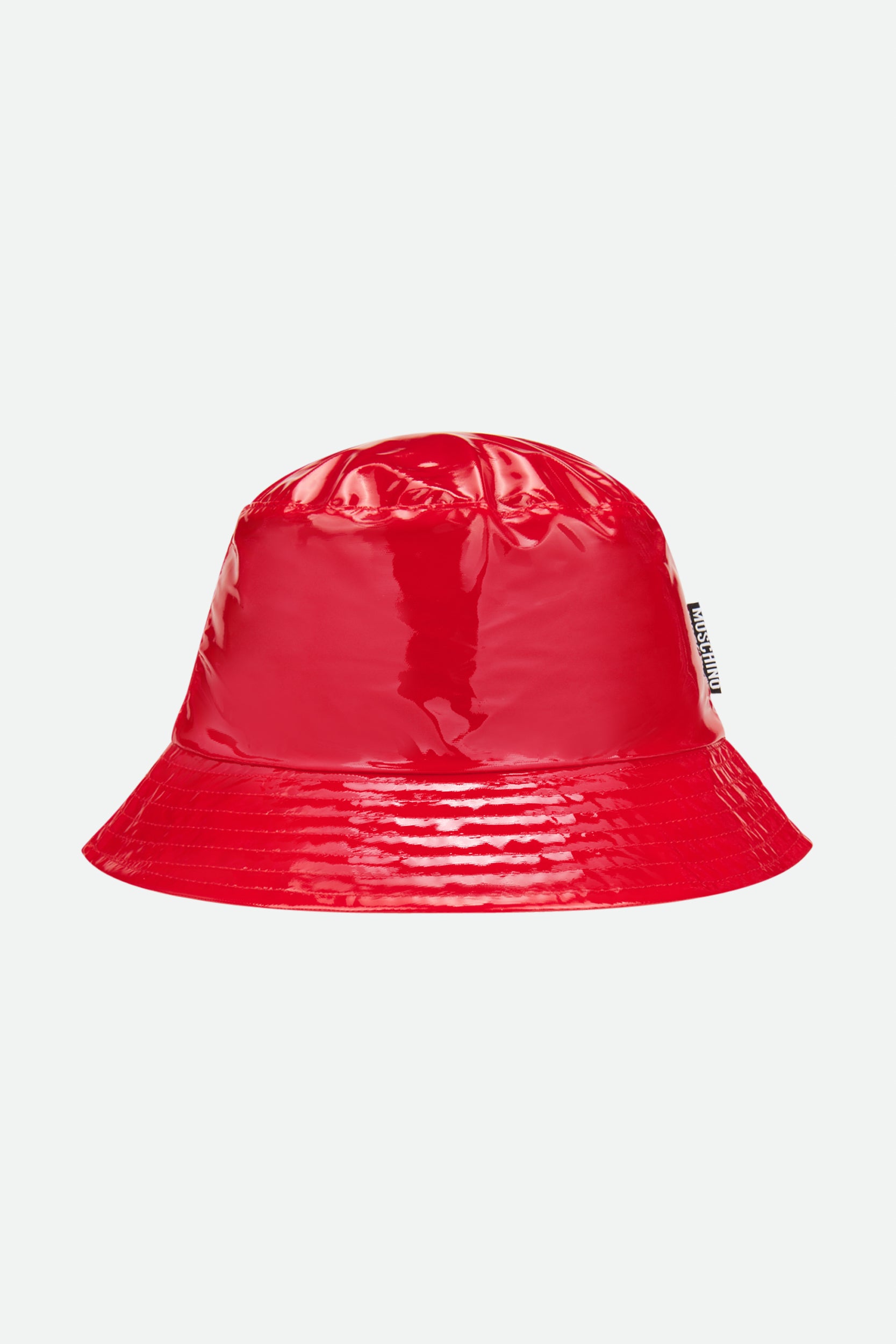 Moschino Cappello in Vinile Rosso