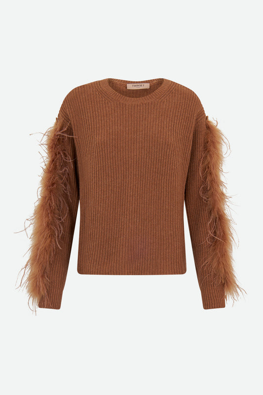 TWINSET Cob Stitch Knit Pullover