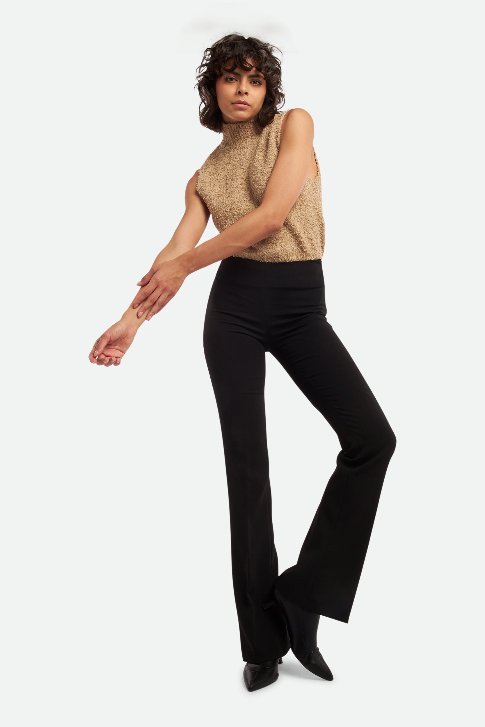 Twinset Pantalone Vita Alta Tecno Nero