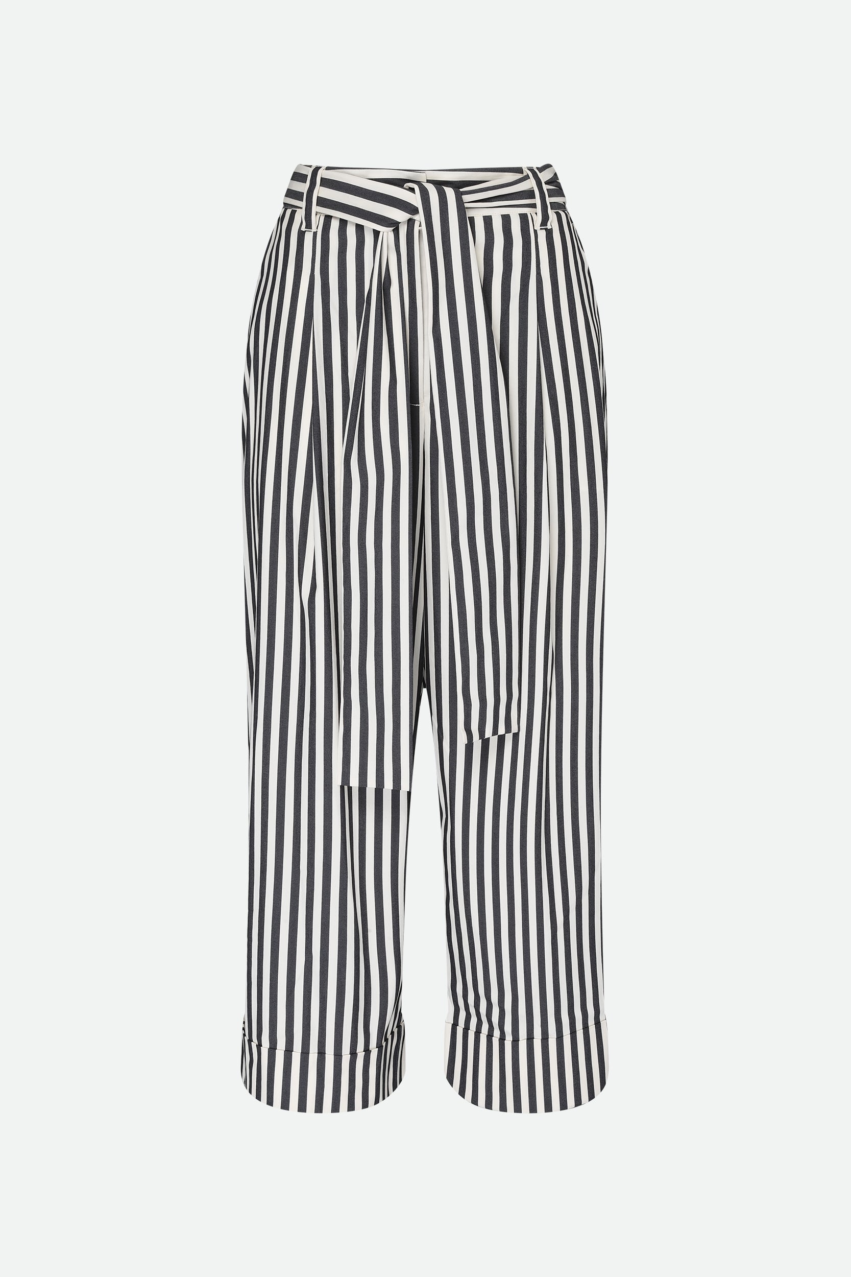 Twinset Pantaloni Cropped a Righe