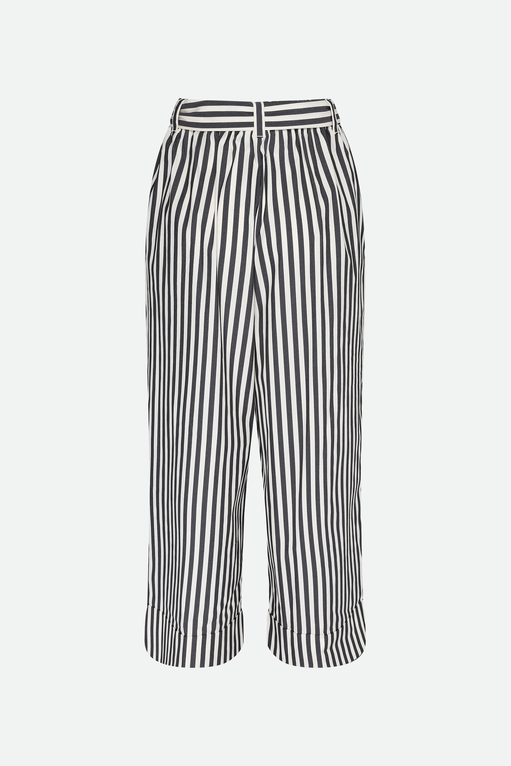 Twinset Pantaloni Cropped a Righe