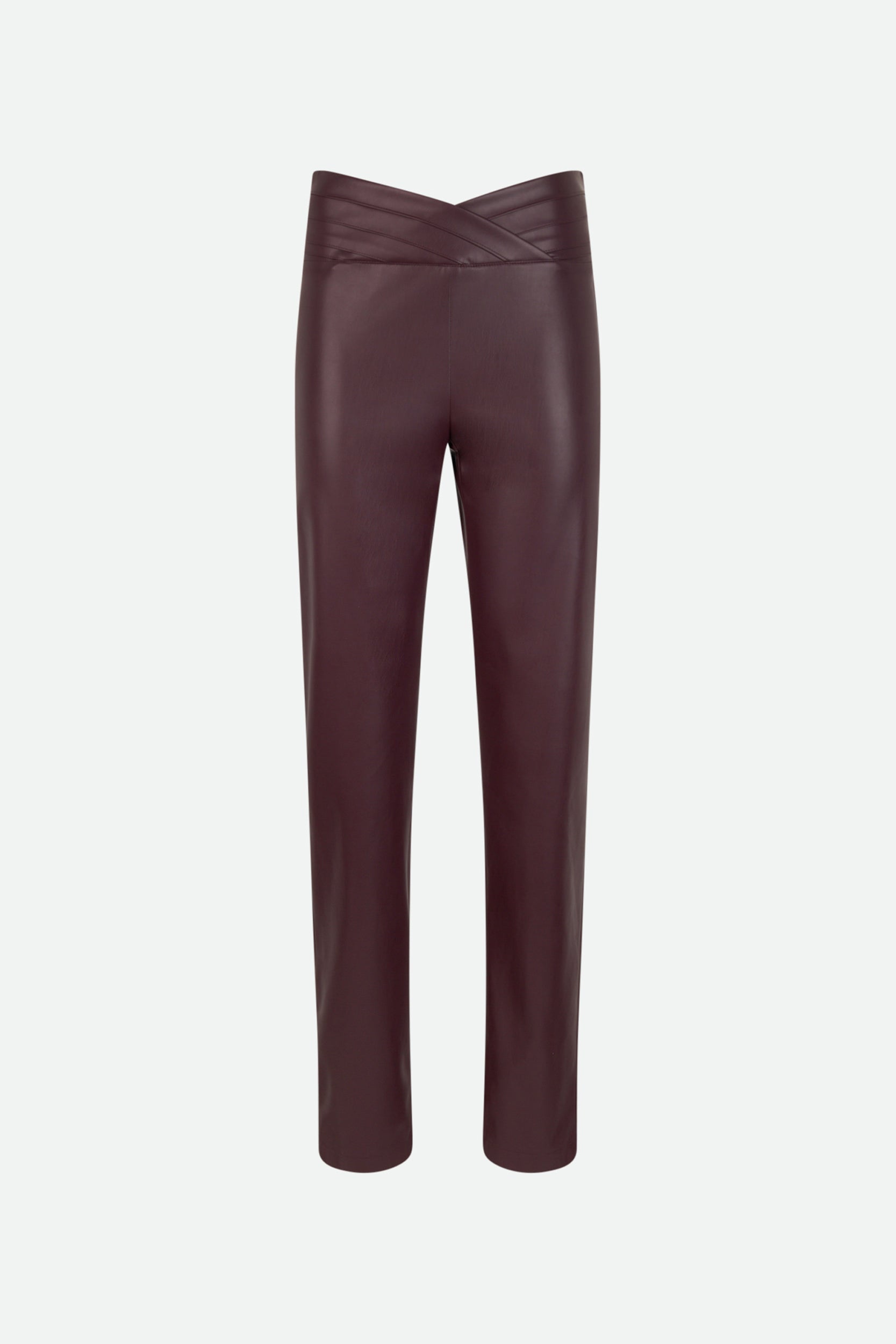 Patrizia Pepe Purple Faux Leather Trousers