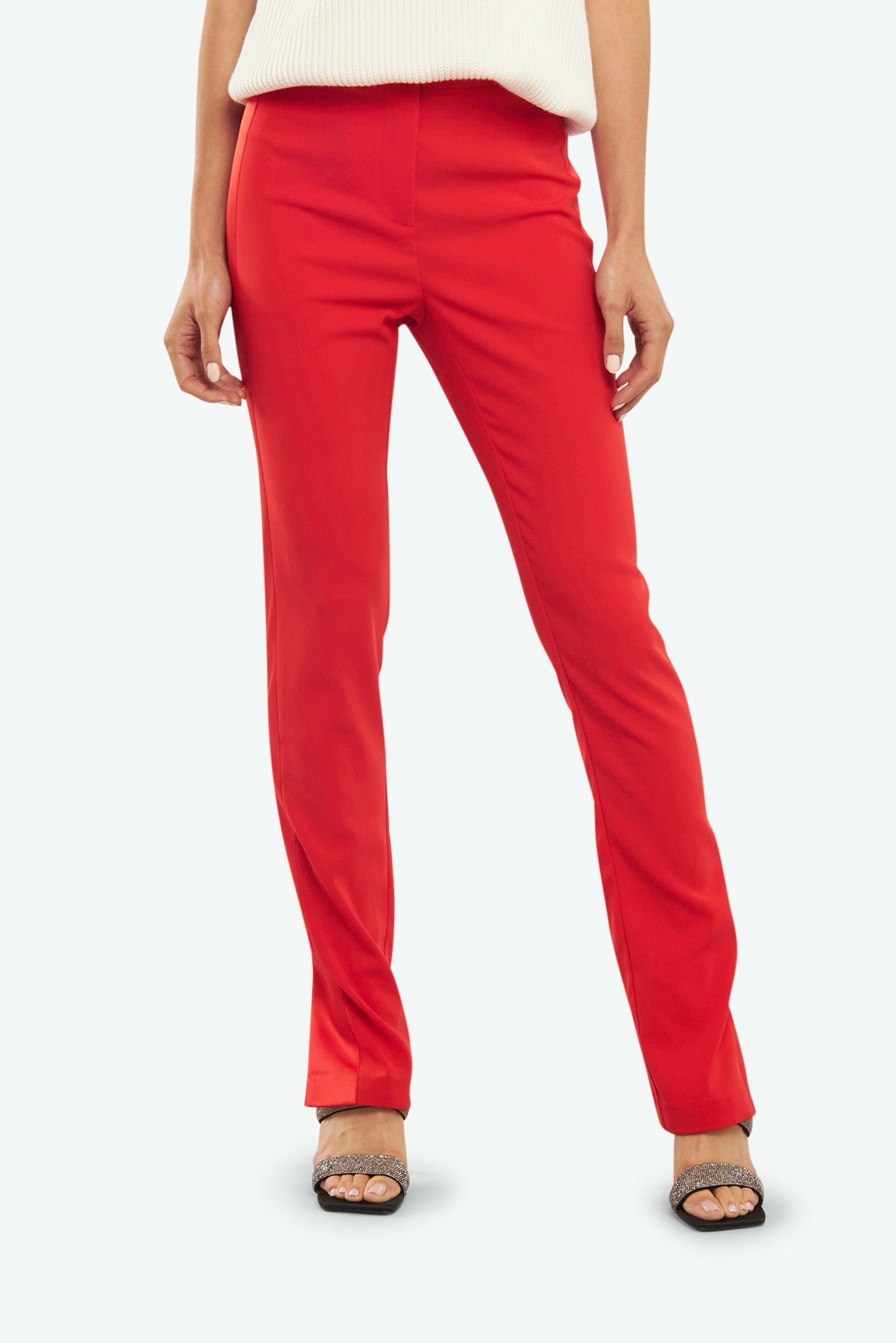 Patrizia Pepe Pantalone Slim Fit Rosso