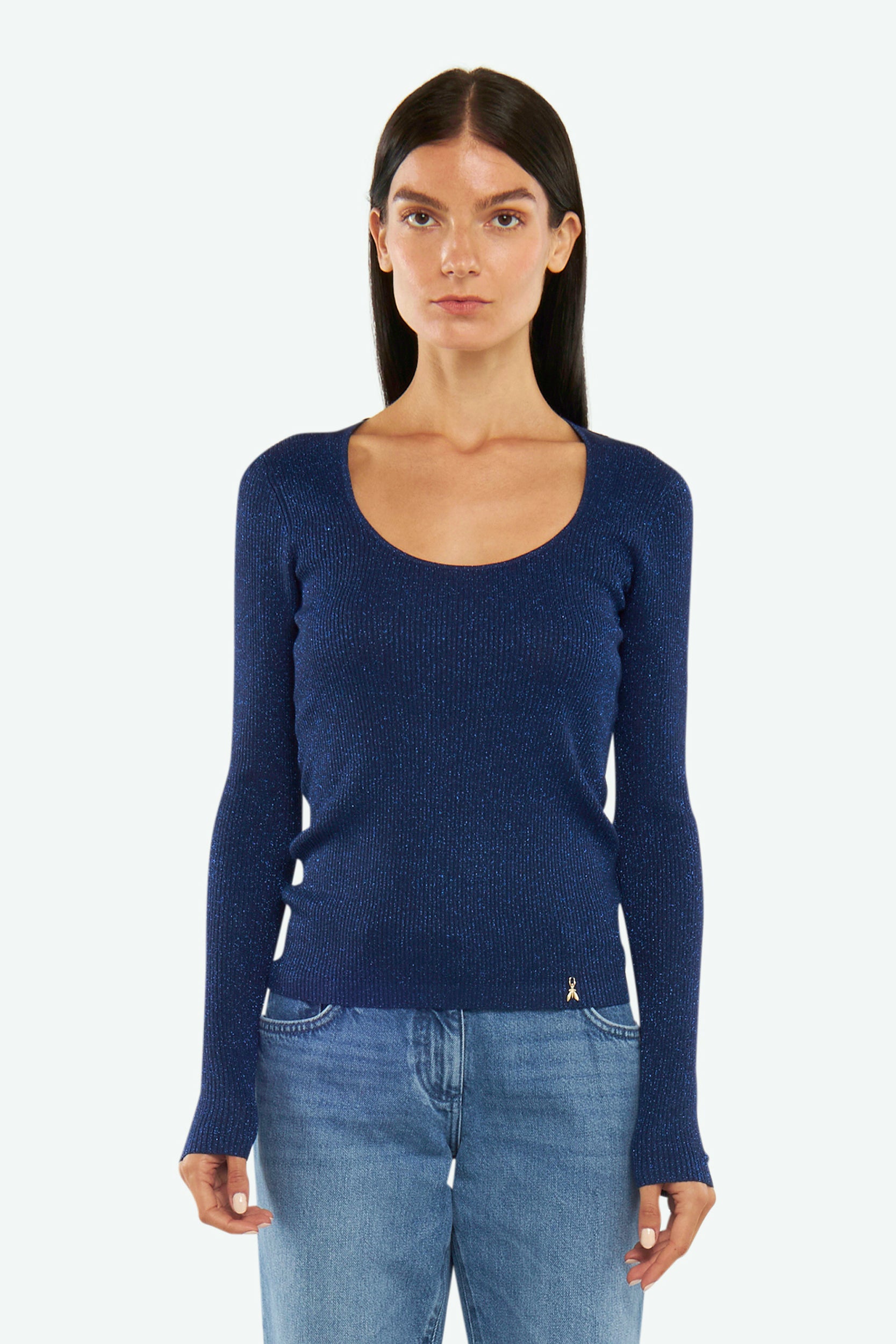 Patrizia Pepe Maglia Lurex Navy