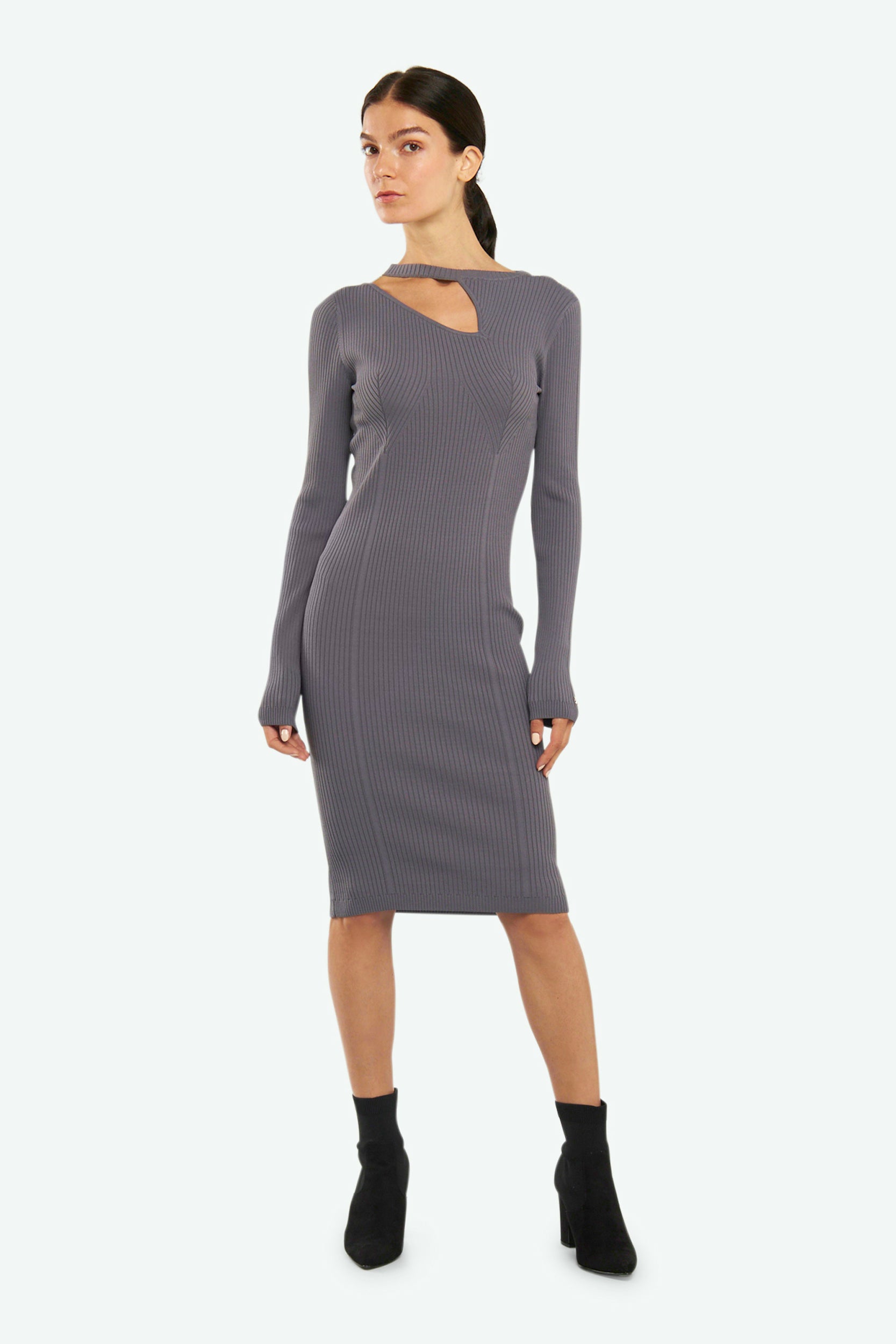 Patrizia Pepe Road Gray Dress