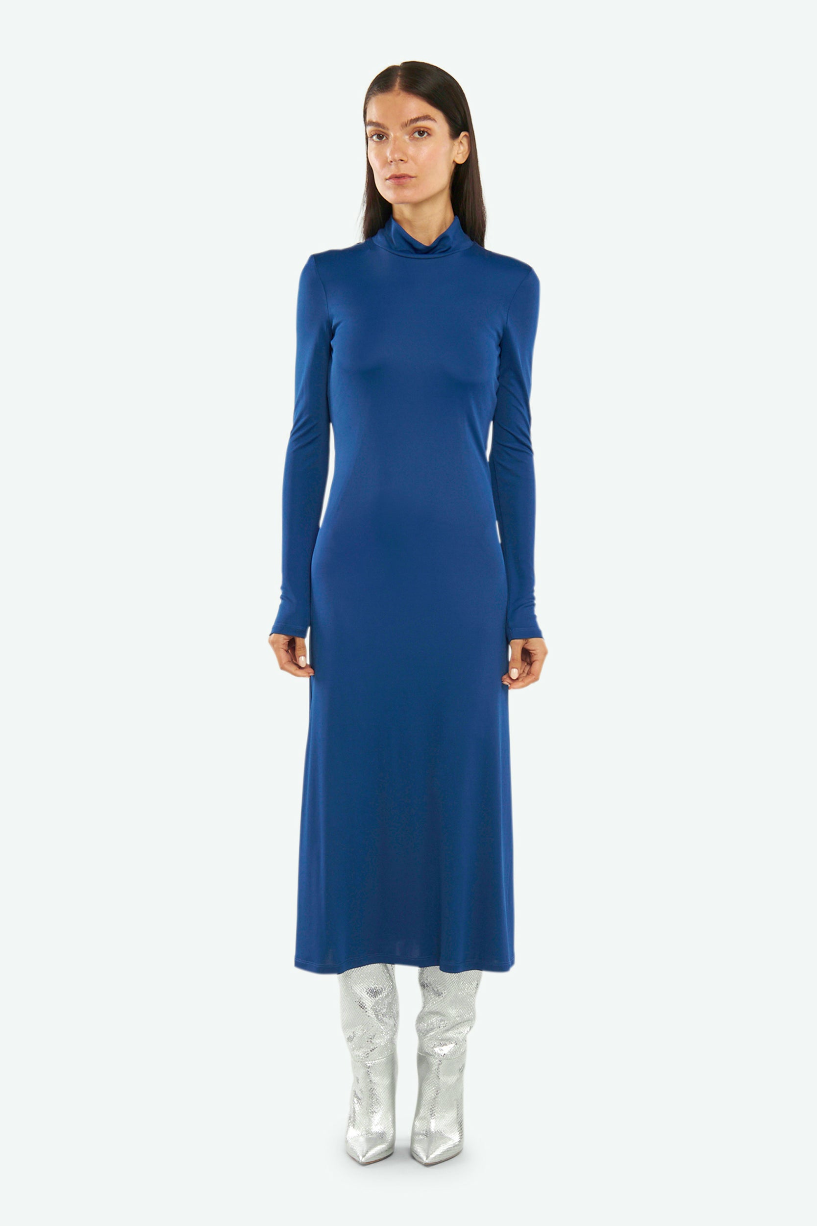 Patrizia Pepe Long Blue Dress