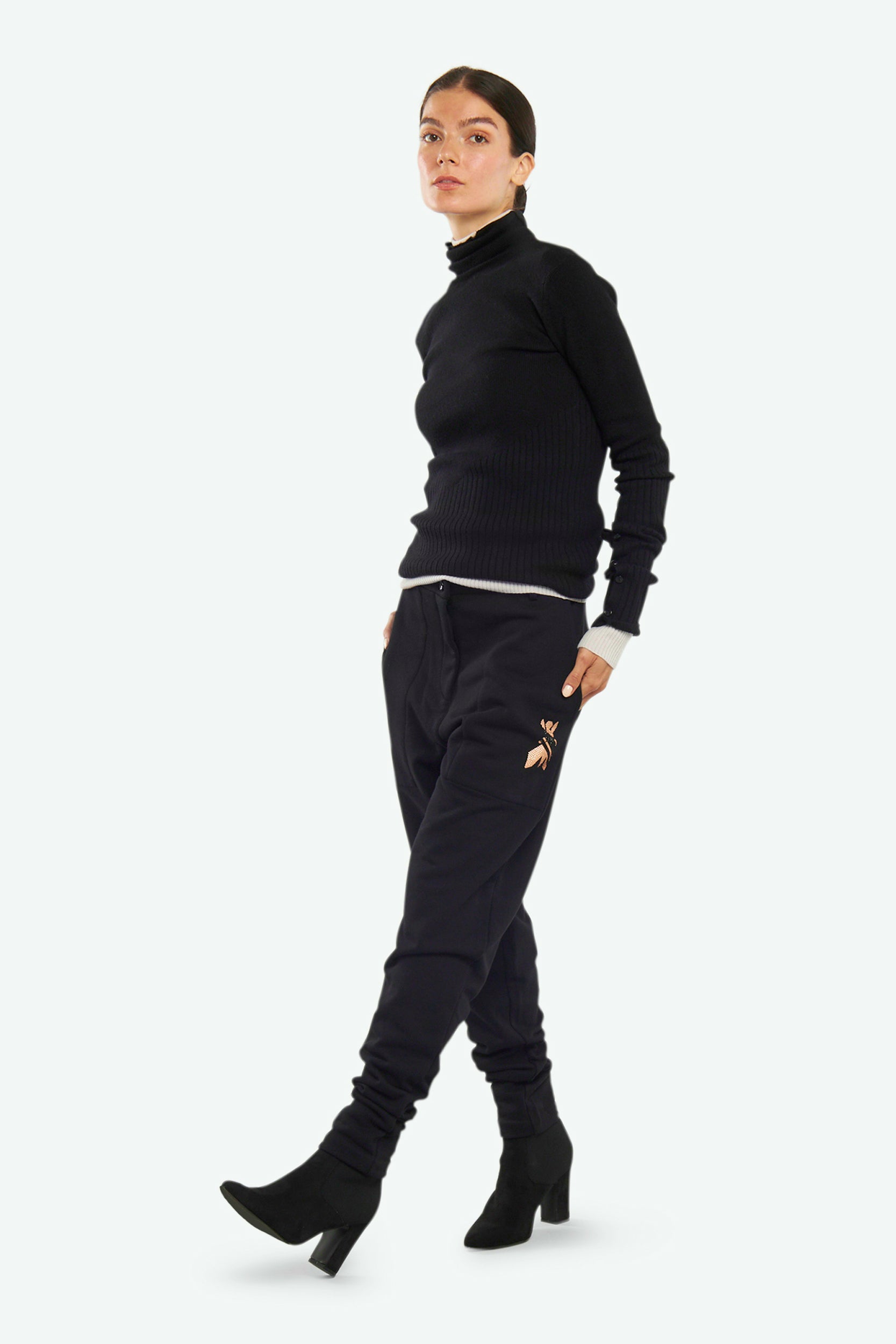 Patrizia Pepe Black Jogger Pants