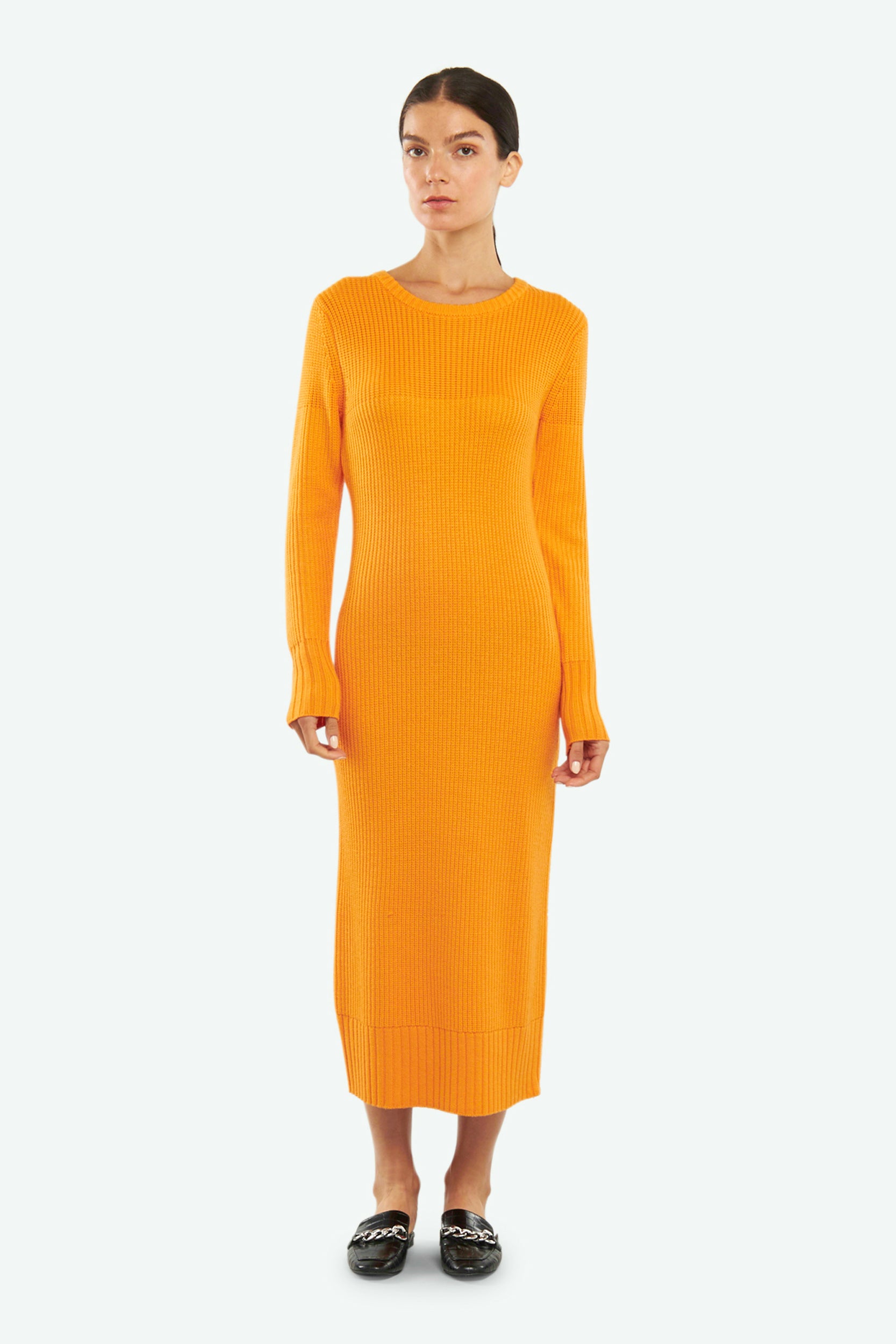 Patrizia Pepe Ocher Knitted Dress